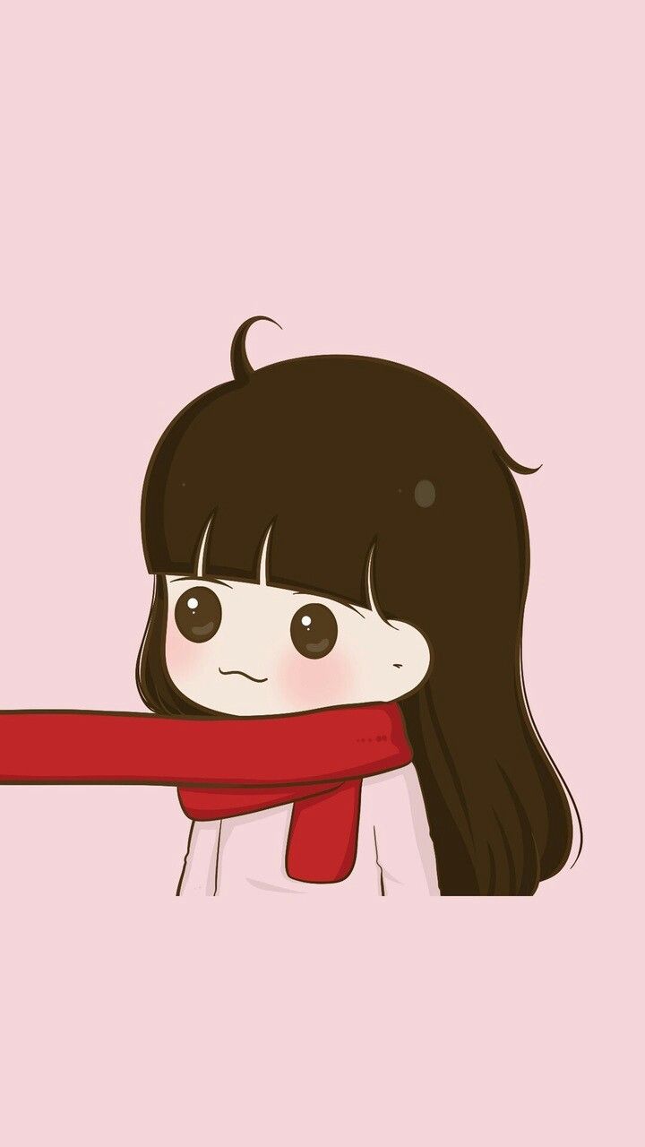 Chibi ragazza sciarpa rossa, 720x1280 Verticale, OnePlus