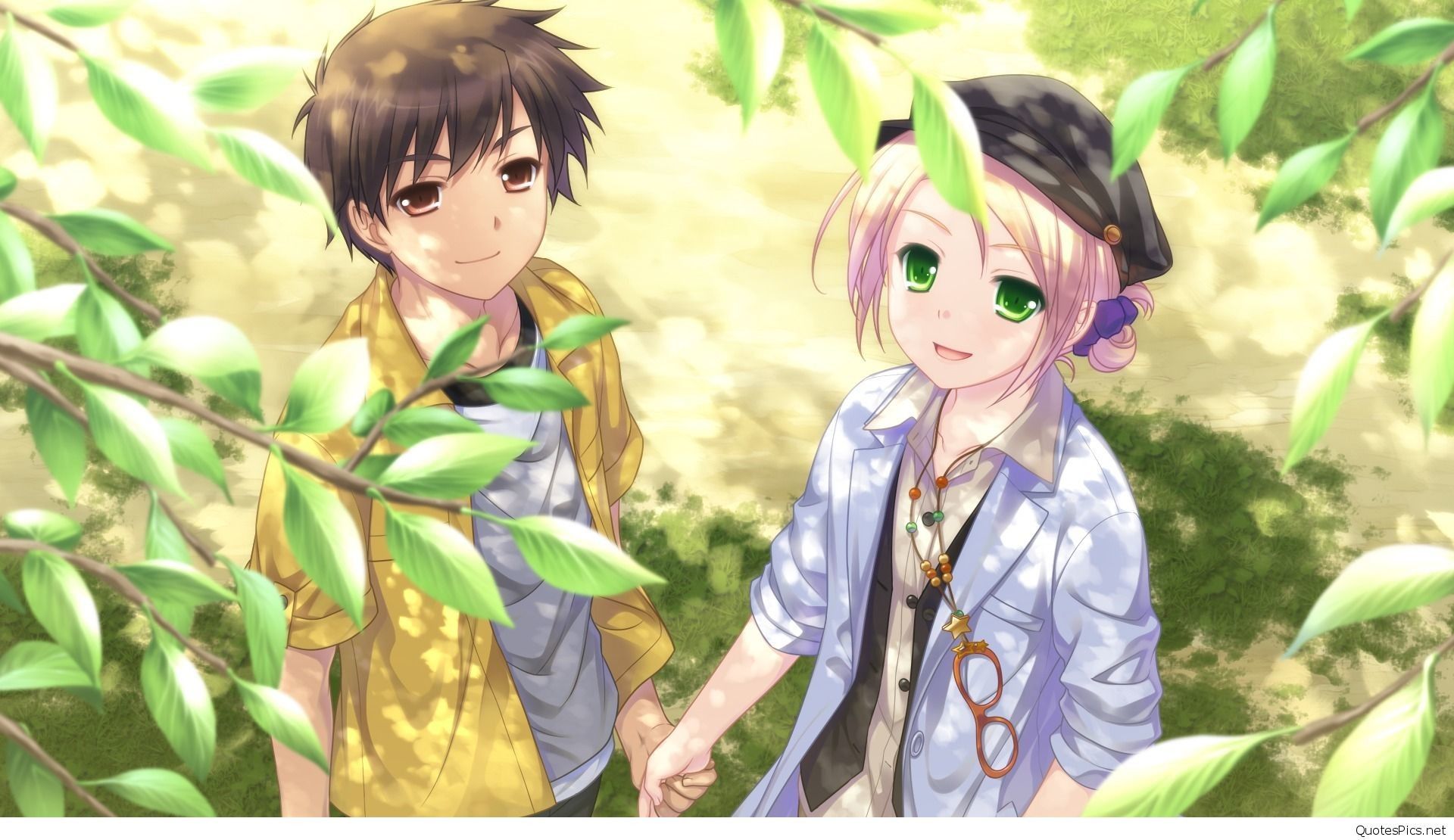 Coppia demoni anime bionda, 1366x798 HD, Desktop