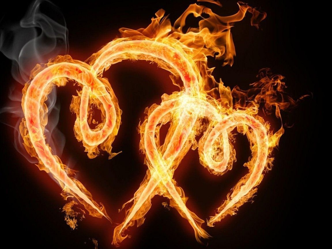 Cuore in fiamme astratto, 1920x1080 1080p, Desktop