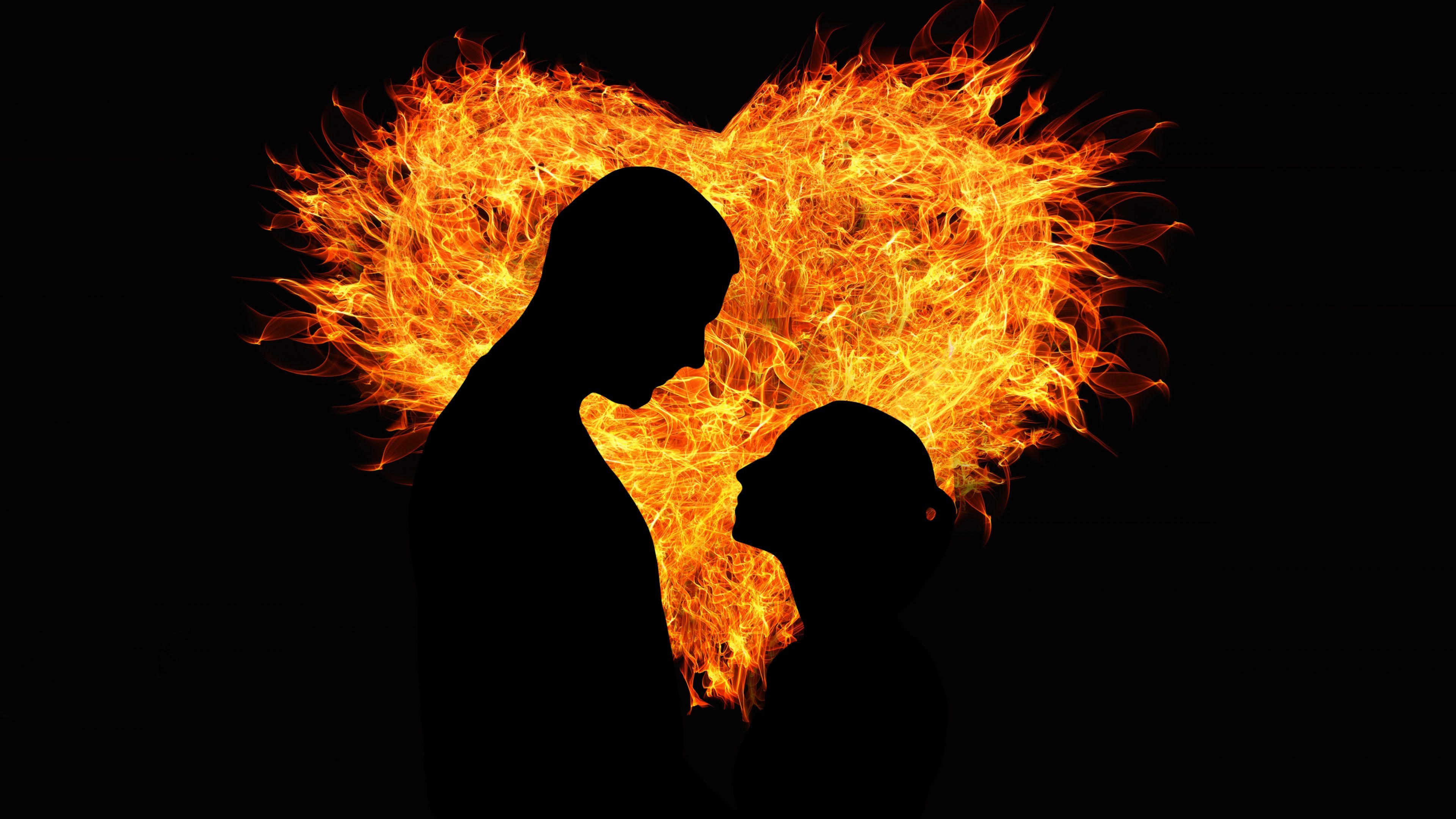 Cuori di fuoco intrecciati, 1152x864 HD, PC