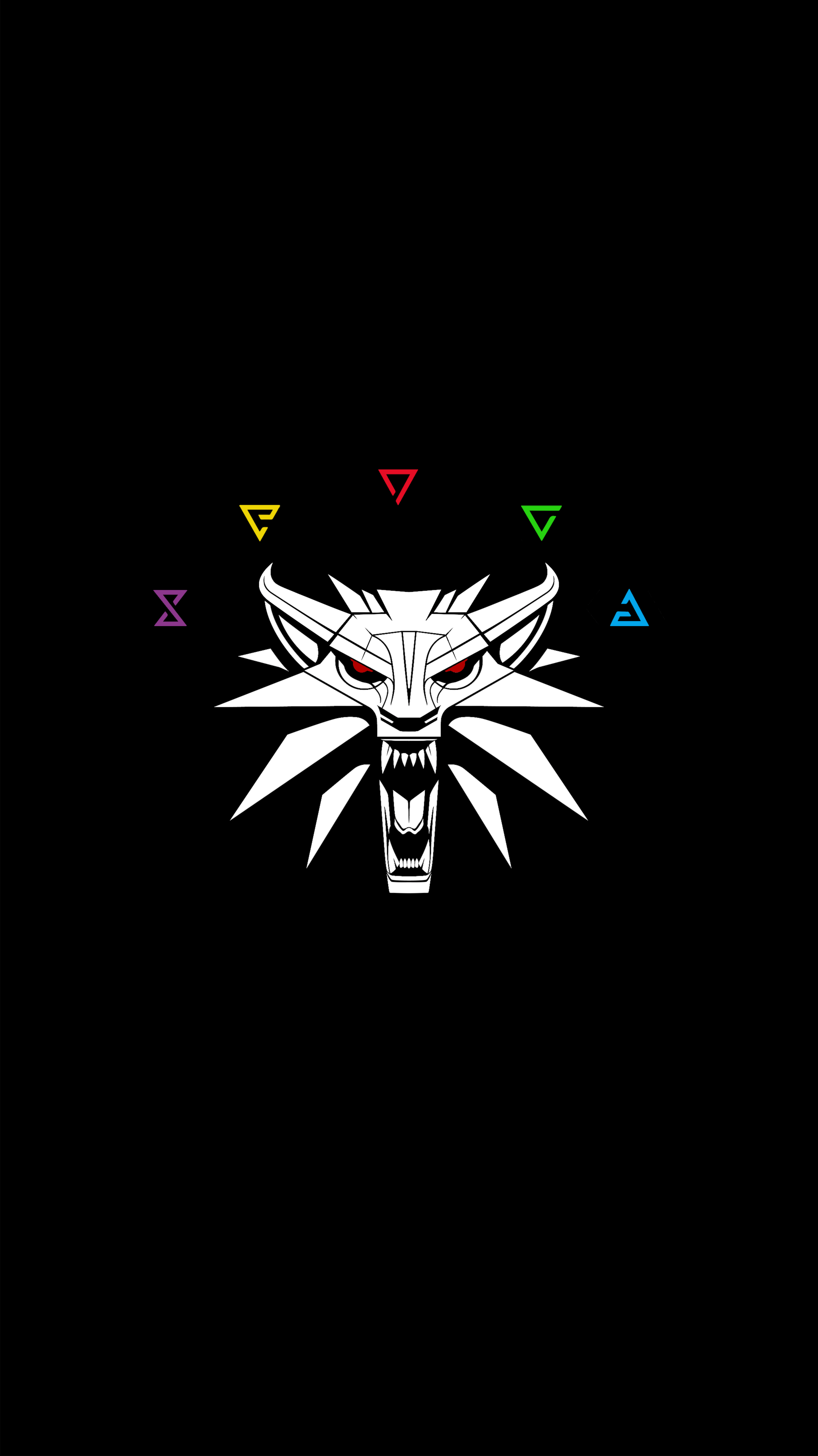 Medaglione del Lupo Witcher, CD Projekt RED, 3598x6402 Verticale, Samsung Galaxy