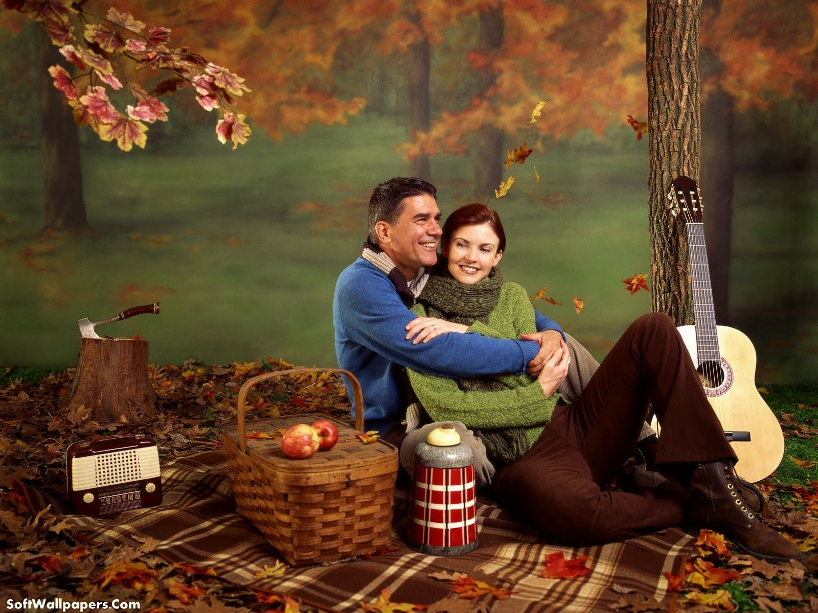 Coppia romantica autunno picnic, 1600x1200 900p, HP Laptop