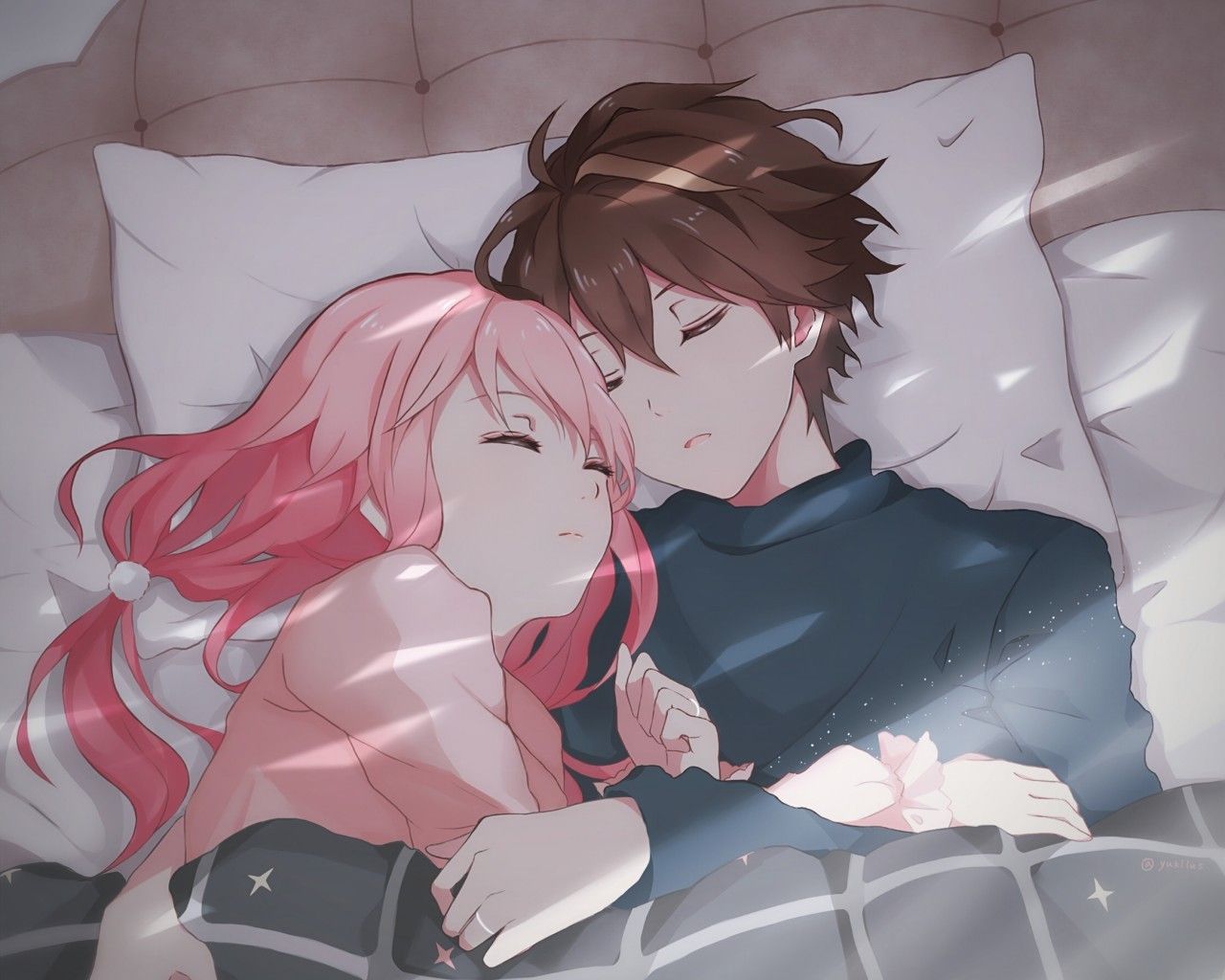 Ouma Shu e Yuzuriha Inori dormono, 1280x1024 HD, Desktop