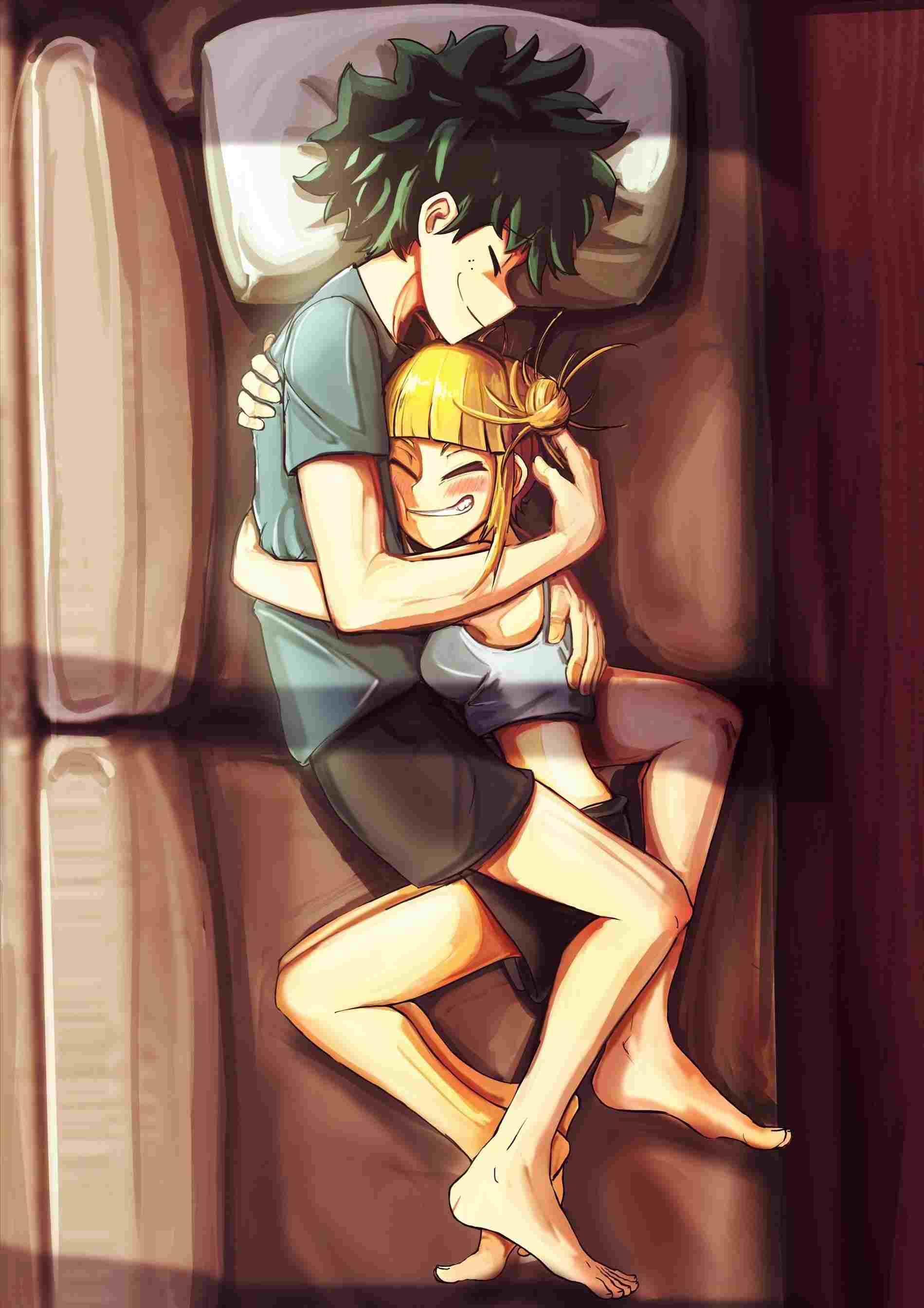 Coppia anime abbracciata a letto, 1899x2687 Full HD Verticale, Samsung Galaxy