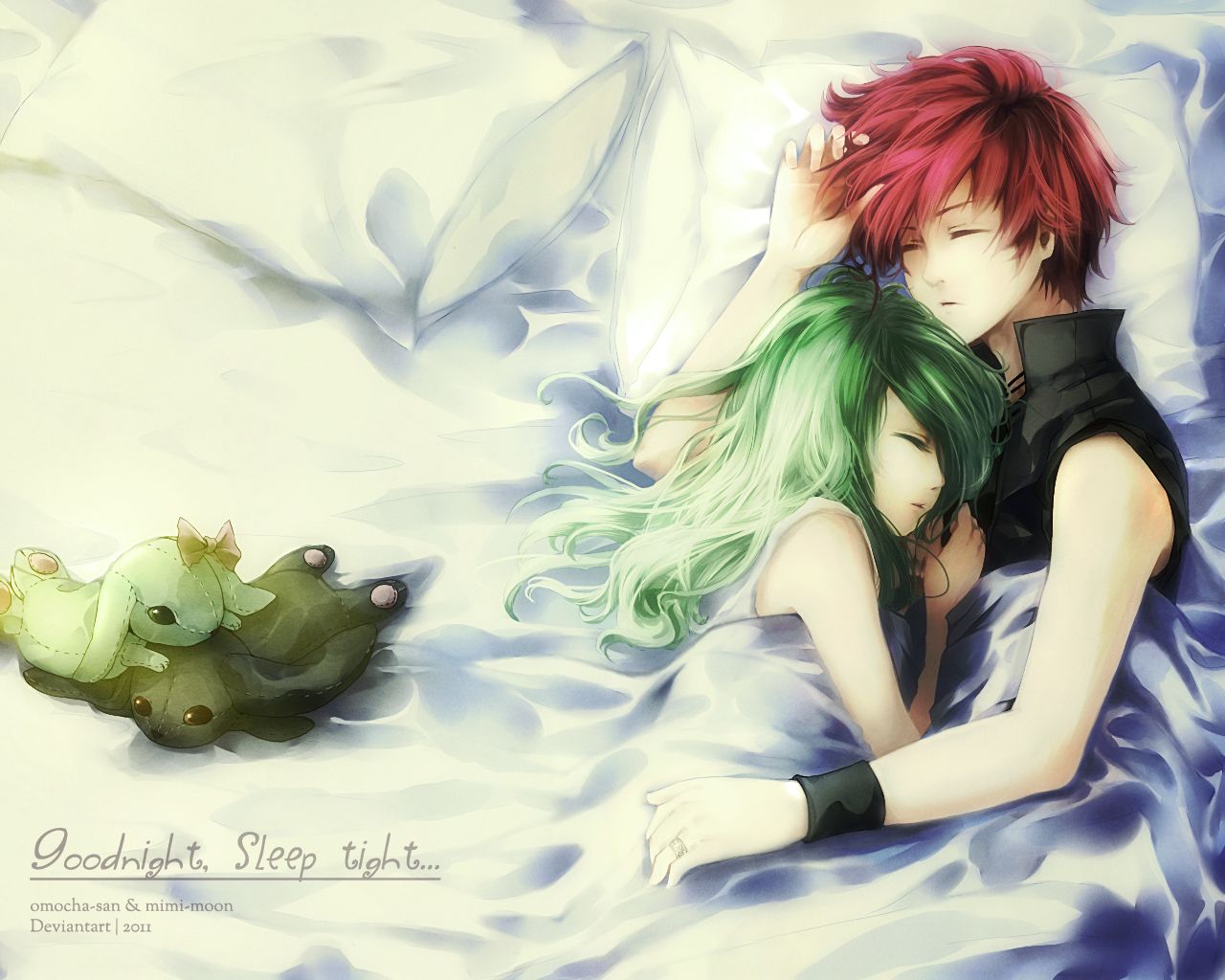 Coppia anime che dorme insieme, 1280x1024 720p, PC
