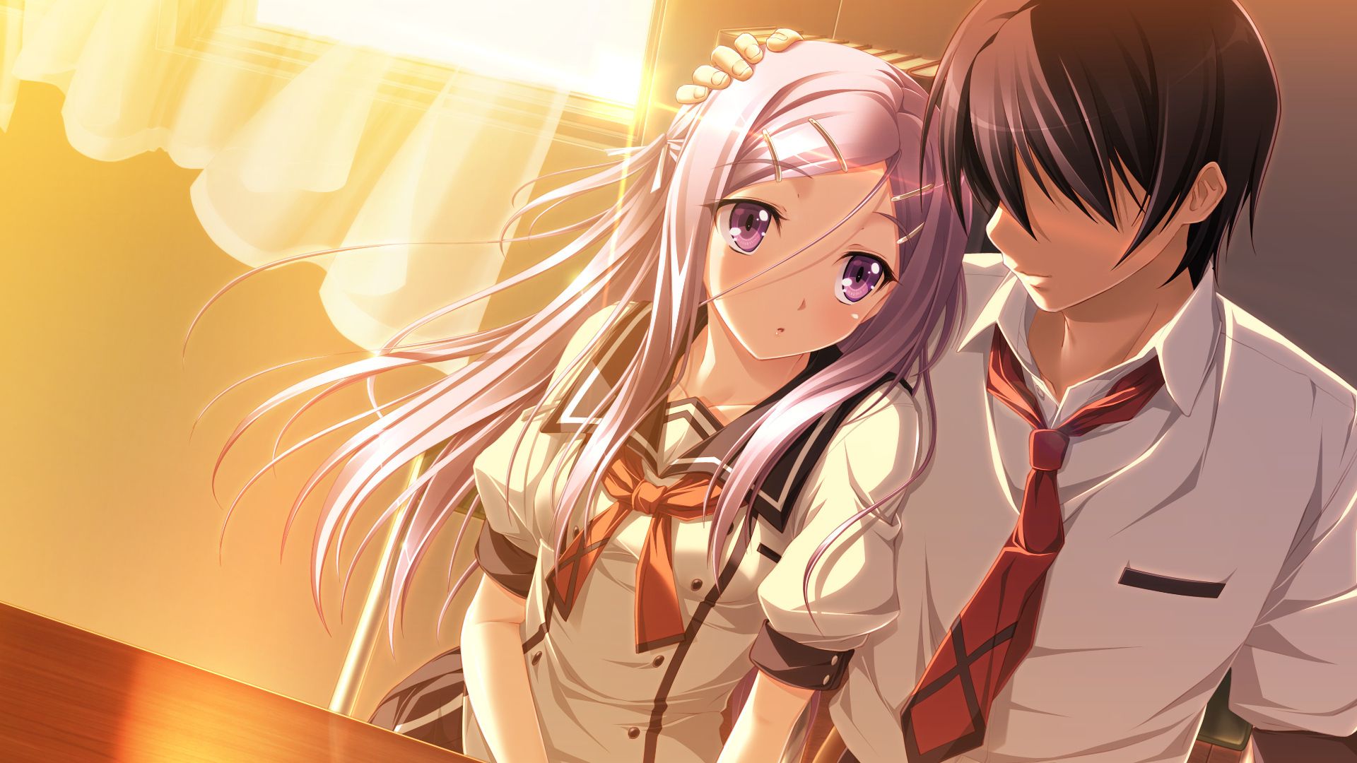 Coppia anime scolari controluce, 1920x1080 Full HD 1080p, PC Desktop