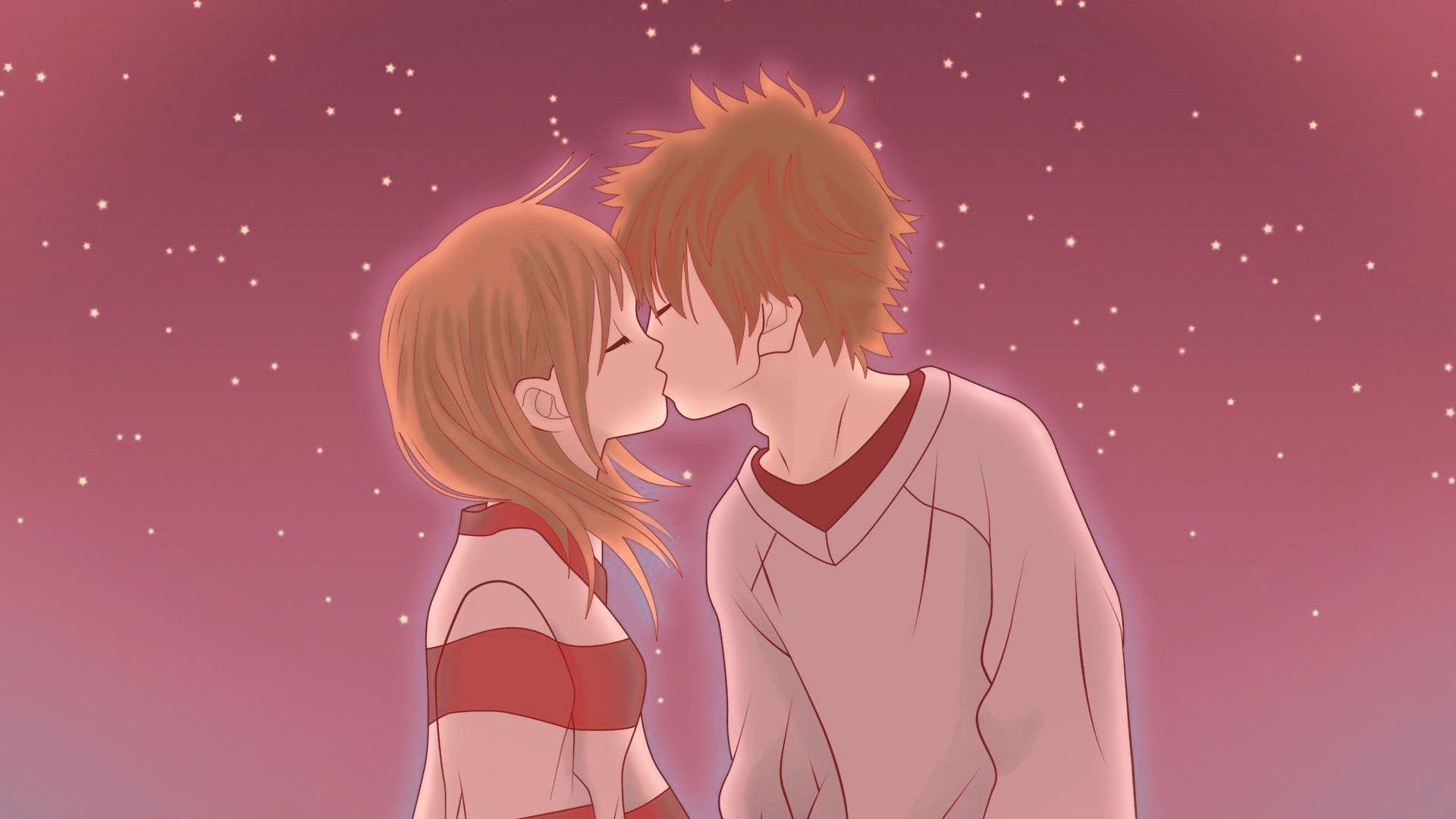 Coppia anime che si bacia, 1920x1080 Full HD, Desktop