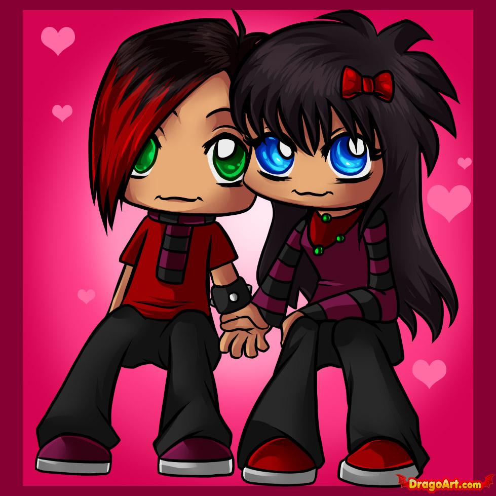 Coppia emo stile anime, 1400x1000 720p, PC