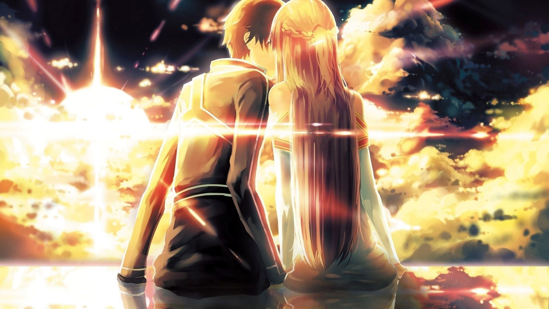 Coppia anime tramonto dorato, 1920x1080 Full HD 1080p, PC Desktop