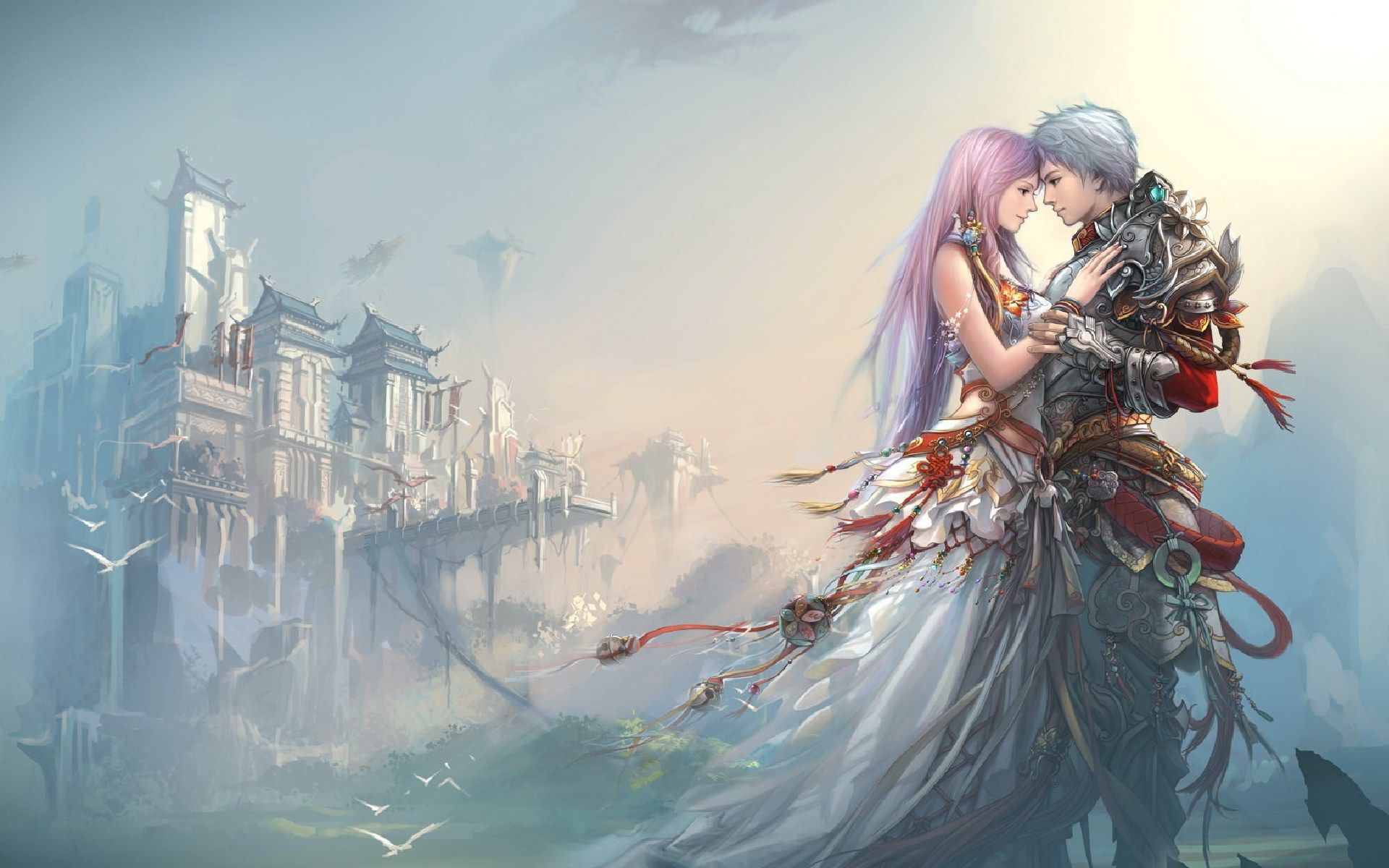 Coppia anime abbraccio malinconico, 1920x1200 Full HD+, Desktop