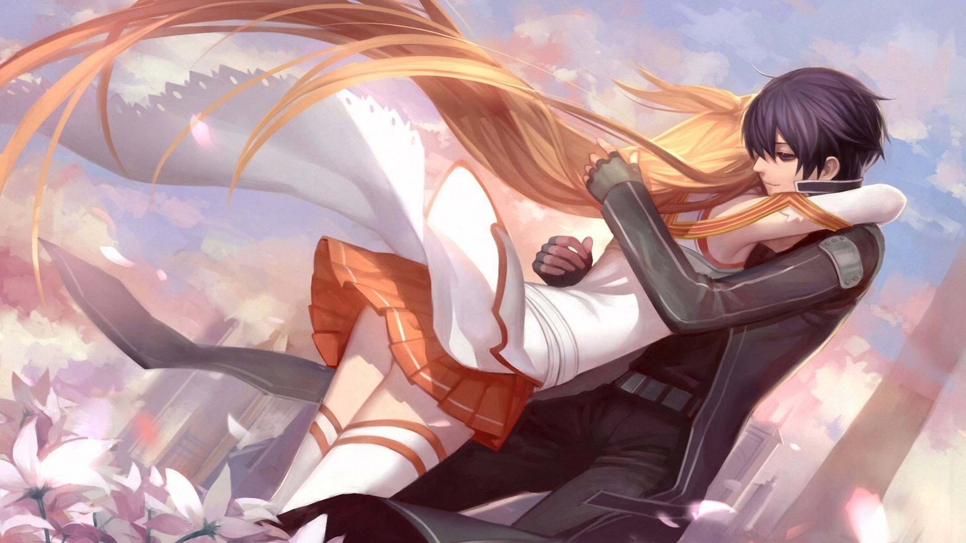Coppia anime abbraccio romantico, 1920x1080 1080p, Desktop
