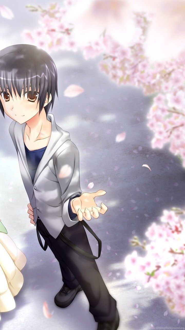 Ragazza anime felice con felpa, 736x1308 Verticale, Mobile