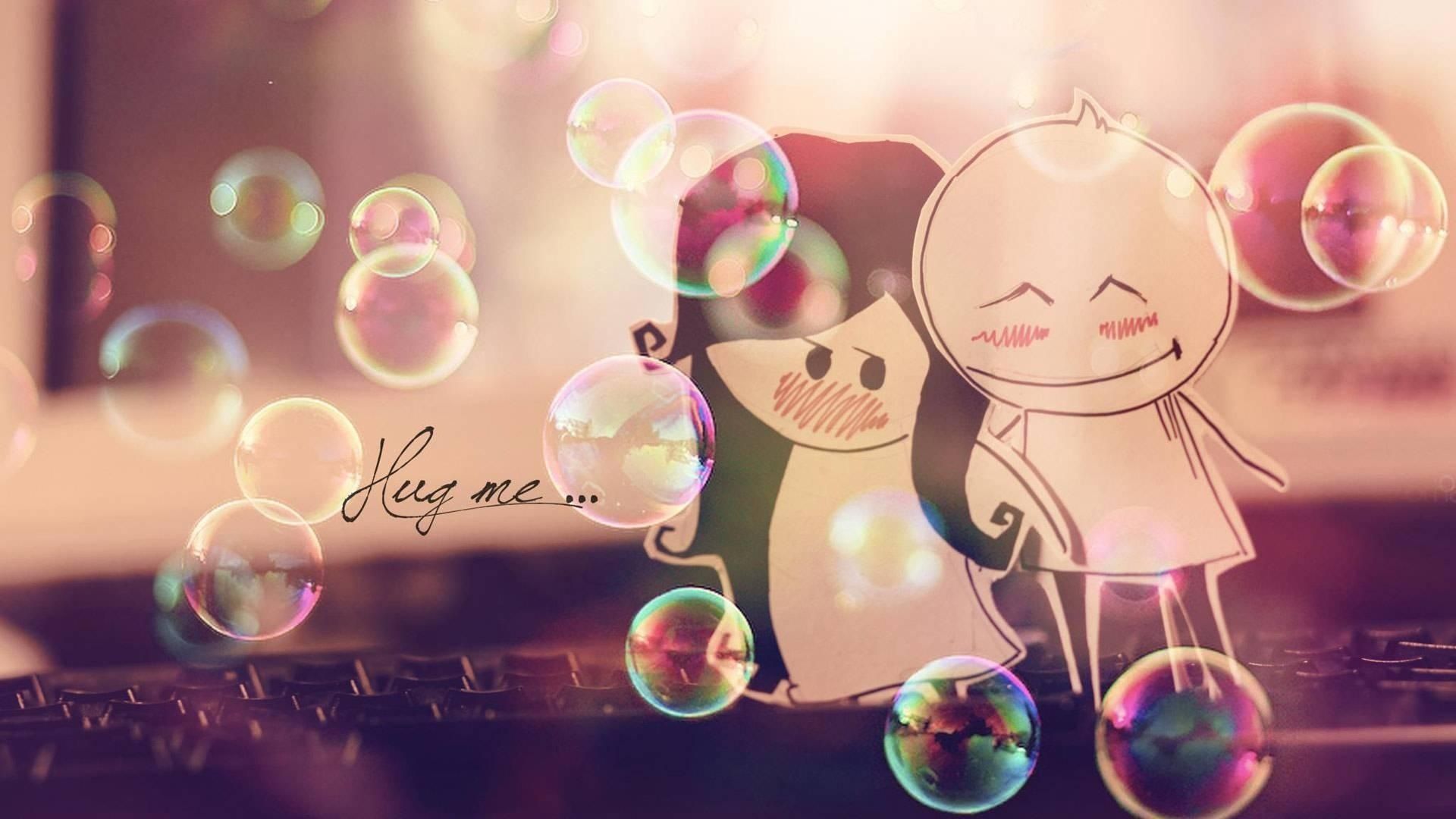Pinguino e bambina cartoon abbraccio, 1920x1080 Full HD 1080p, PC Desktop