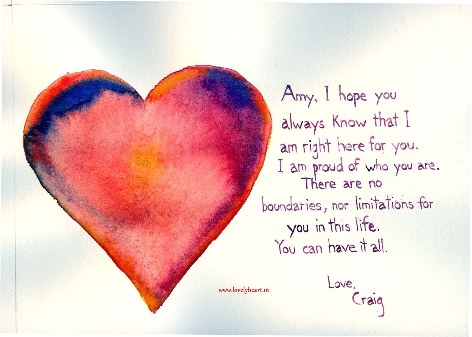 Cuore acquerello con messaggio d'amore, 1600x1142 900p, PC