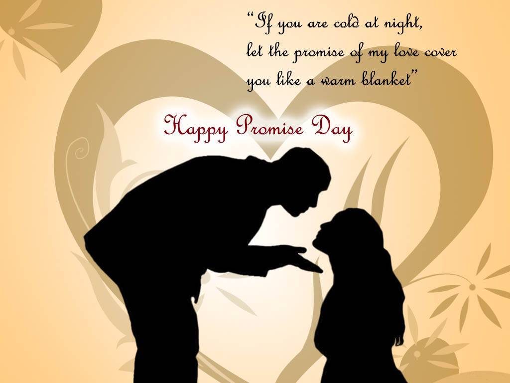 Silhouette coppia Happy Promise Day, 1024x768 HD, PC Desktop