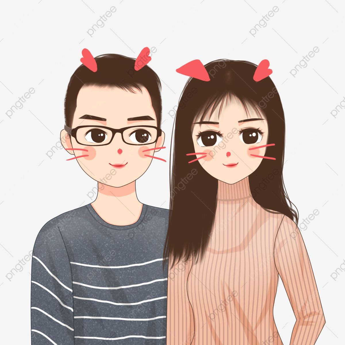 Coppia dottori cartoon coreano, 900x1200 Verticale, Telefono