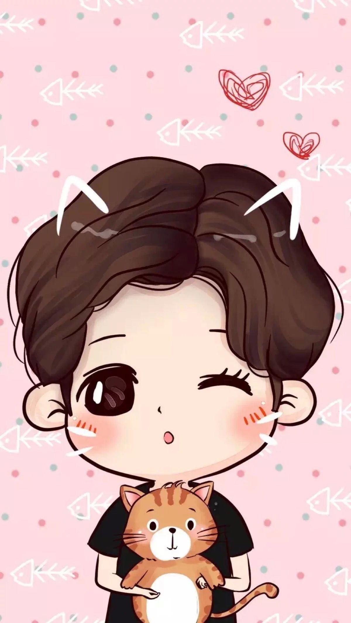 coppia chibi anime inverno, 700x1244 Full HD Verticale, iPhone