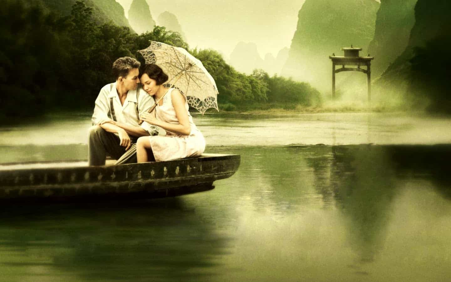 Coppia su barca paesaggio cinese, 1440x900 720p, MacBook Air