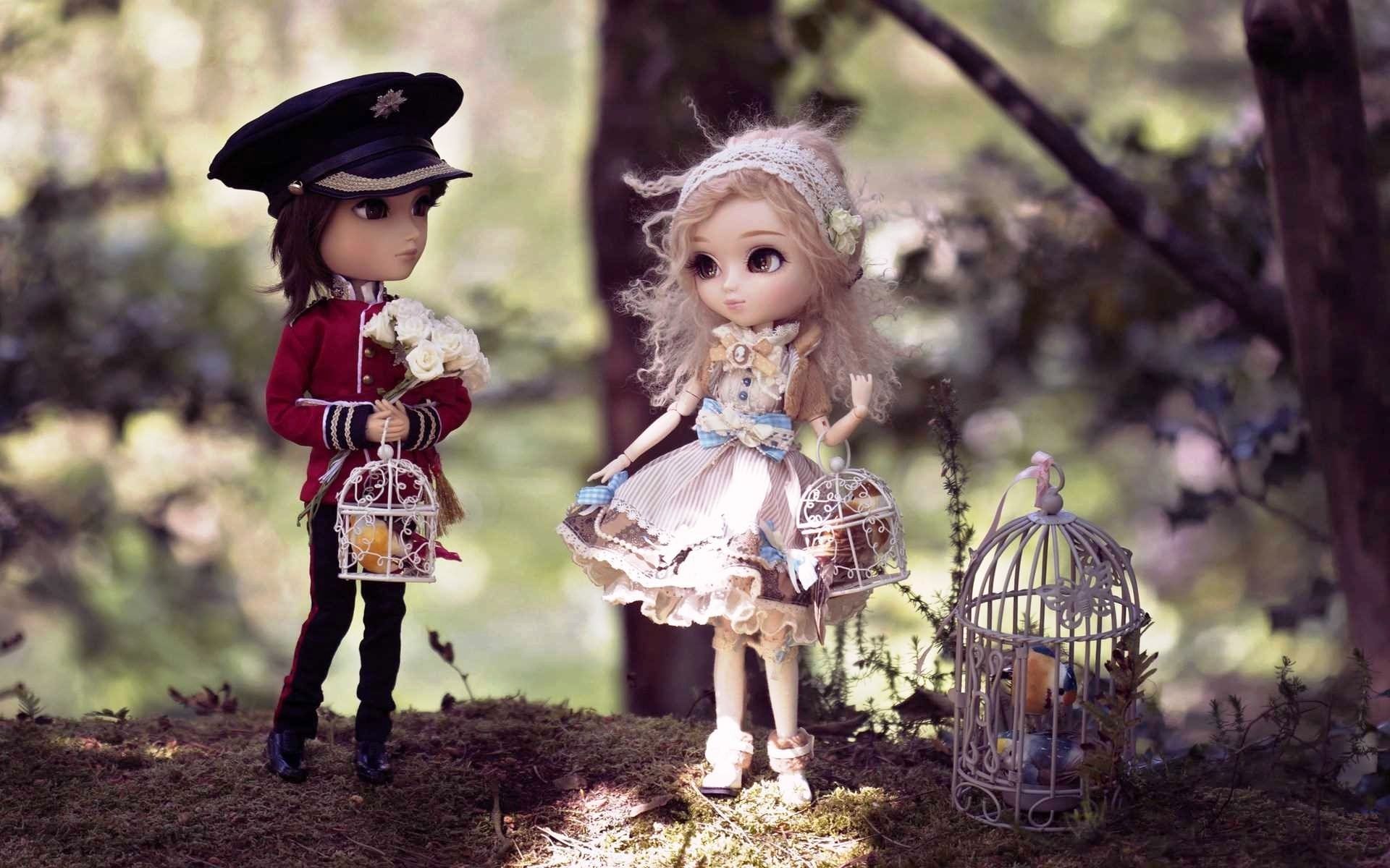 Bambole coppia nel bosco, 1920x1200 Full HD+ WUXGA, Laptop