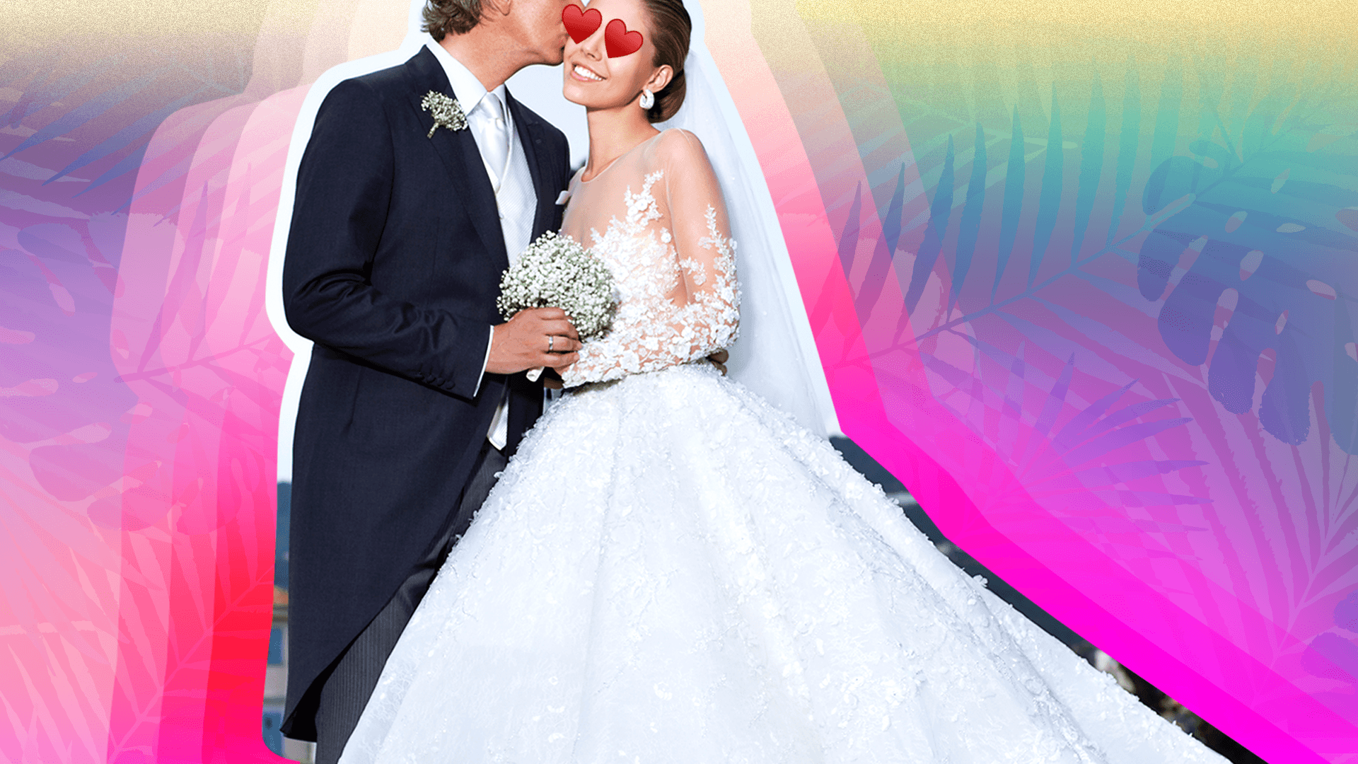 Sposi bacio sfondo arcobaleno, 1920x1080 Full HD 1080p, Desktop