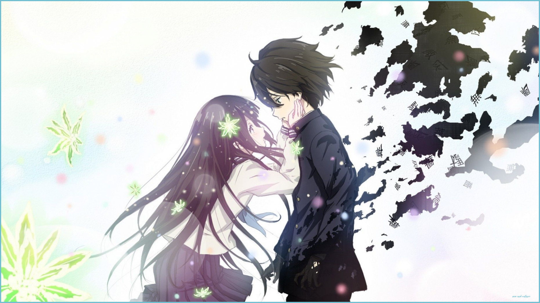 Coppia anime abbraccio petali, 1862x1047 HD Ready, PC