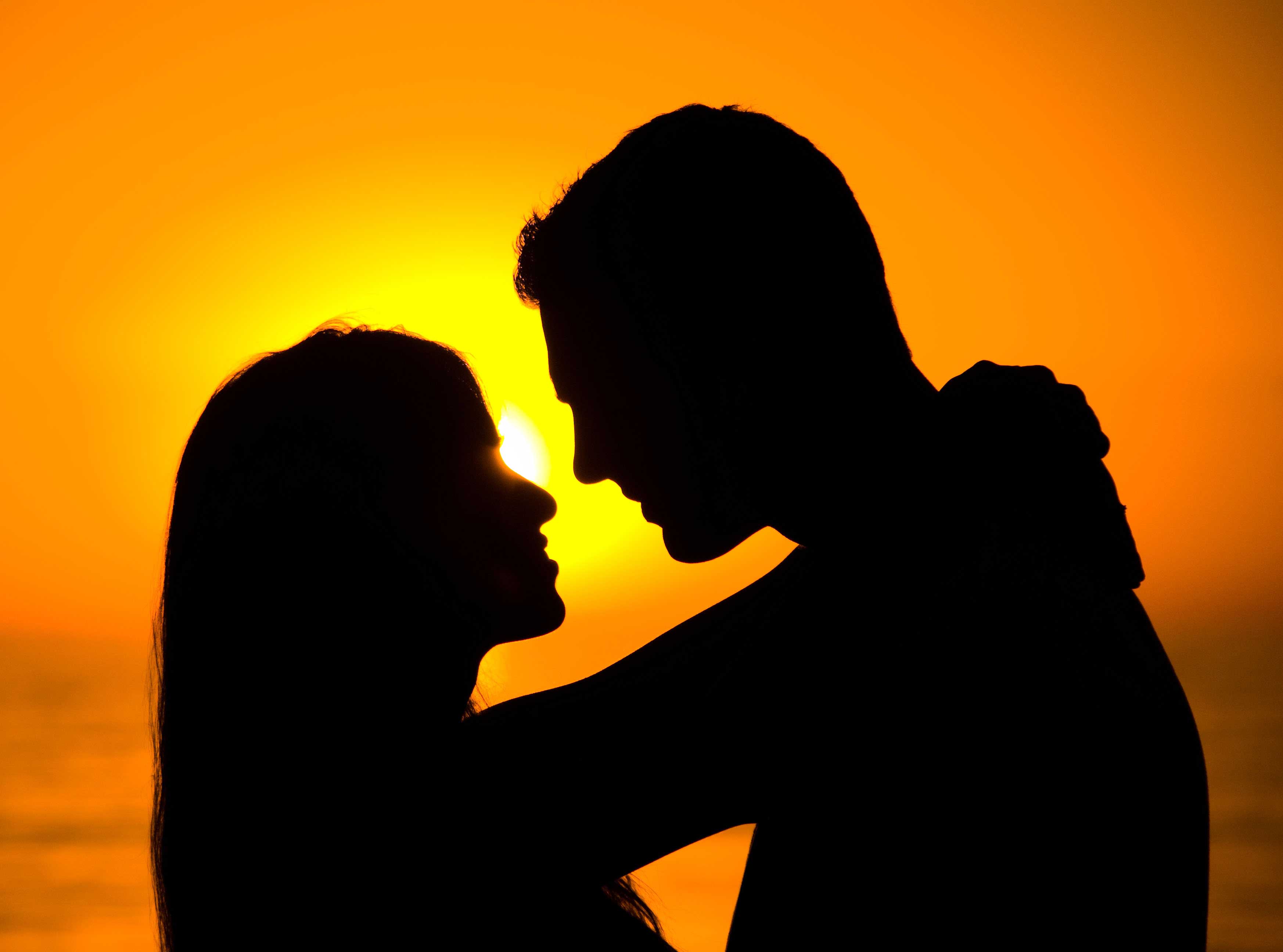 Coppia silhouette al tramonto, 3492x2592 2K, PC