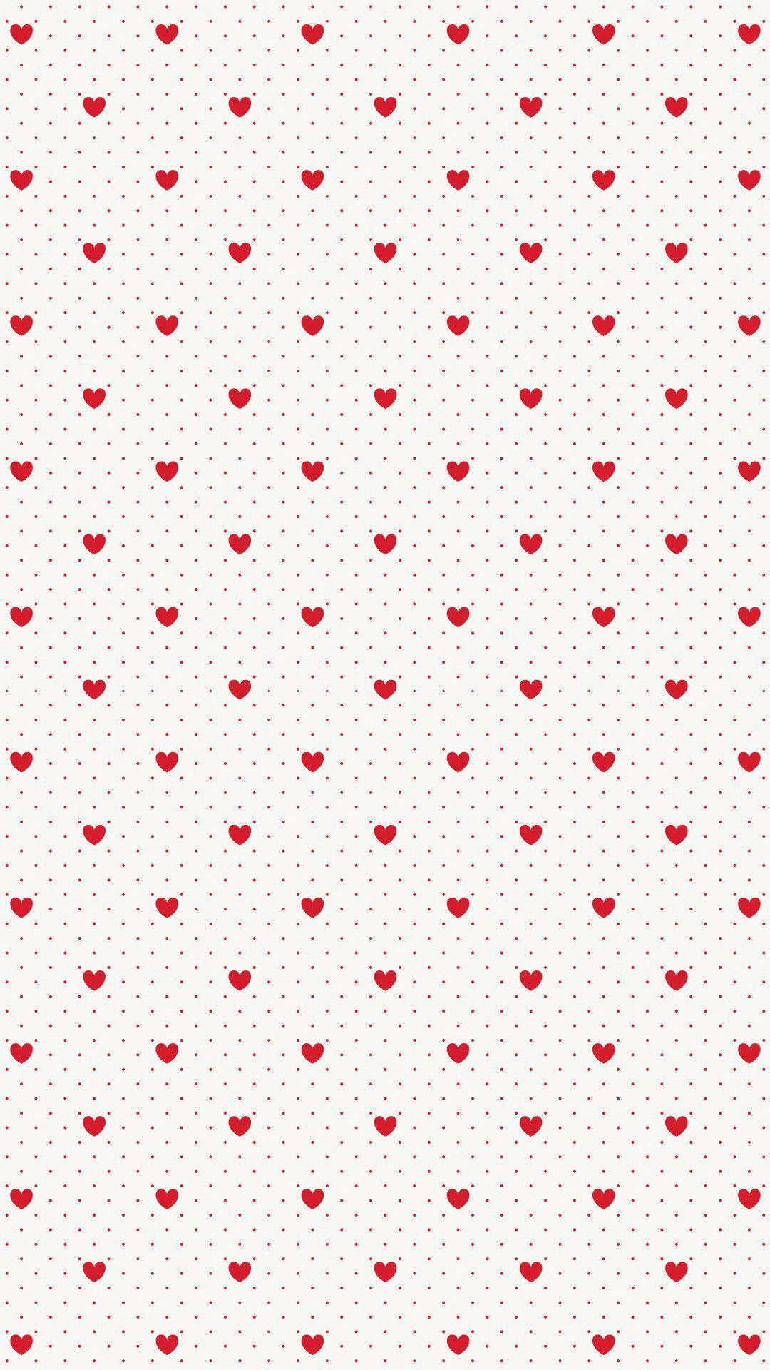 Cuori rossi pattern coquette, 1080x1920 Verticale, Mobile