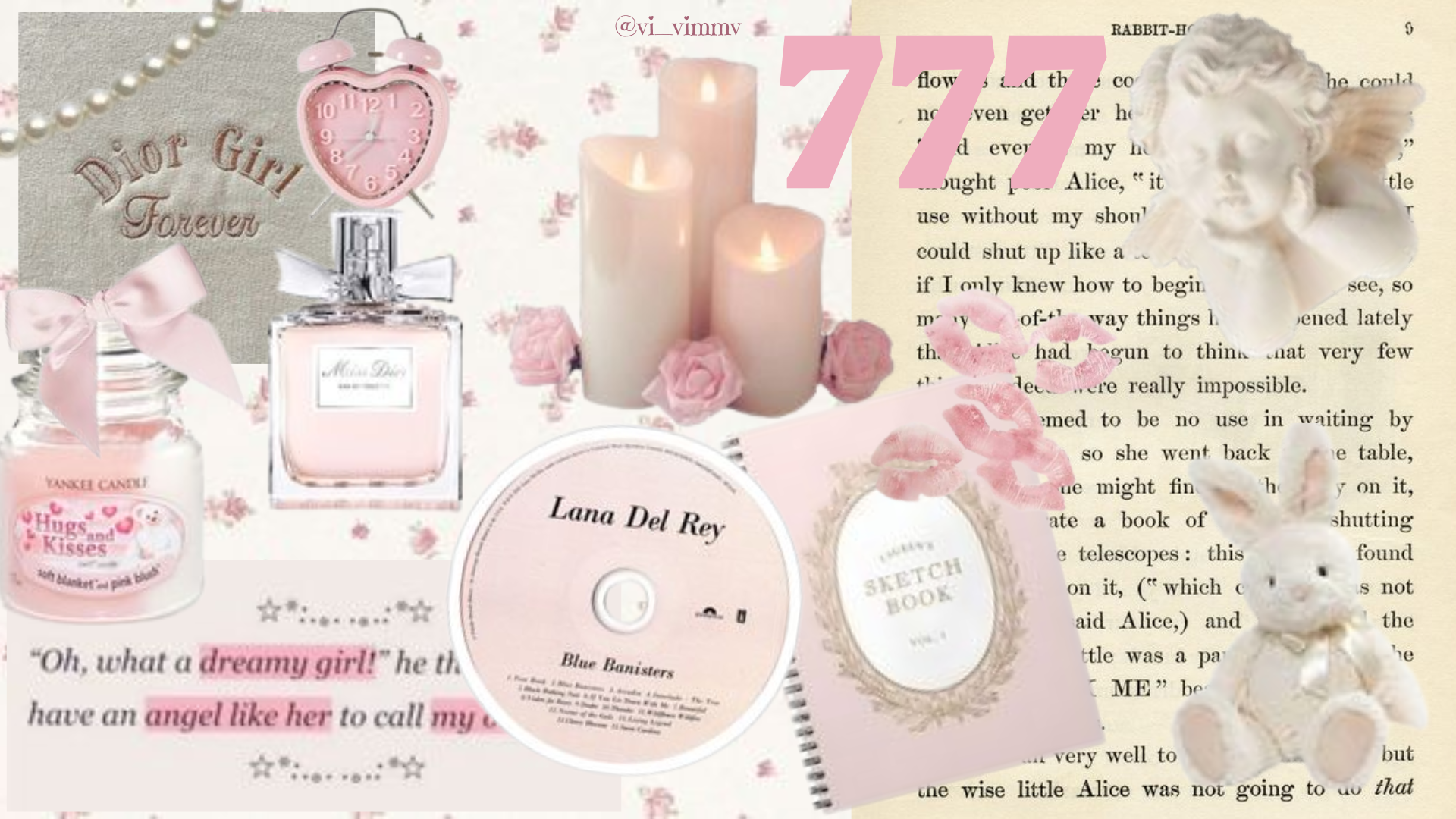 Collage rosa coquette Dior, 1920x1080 1080p, Laptop