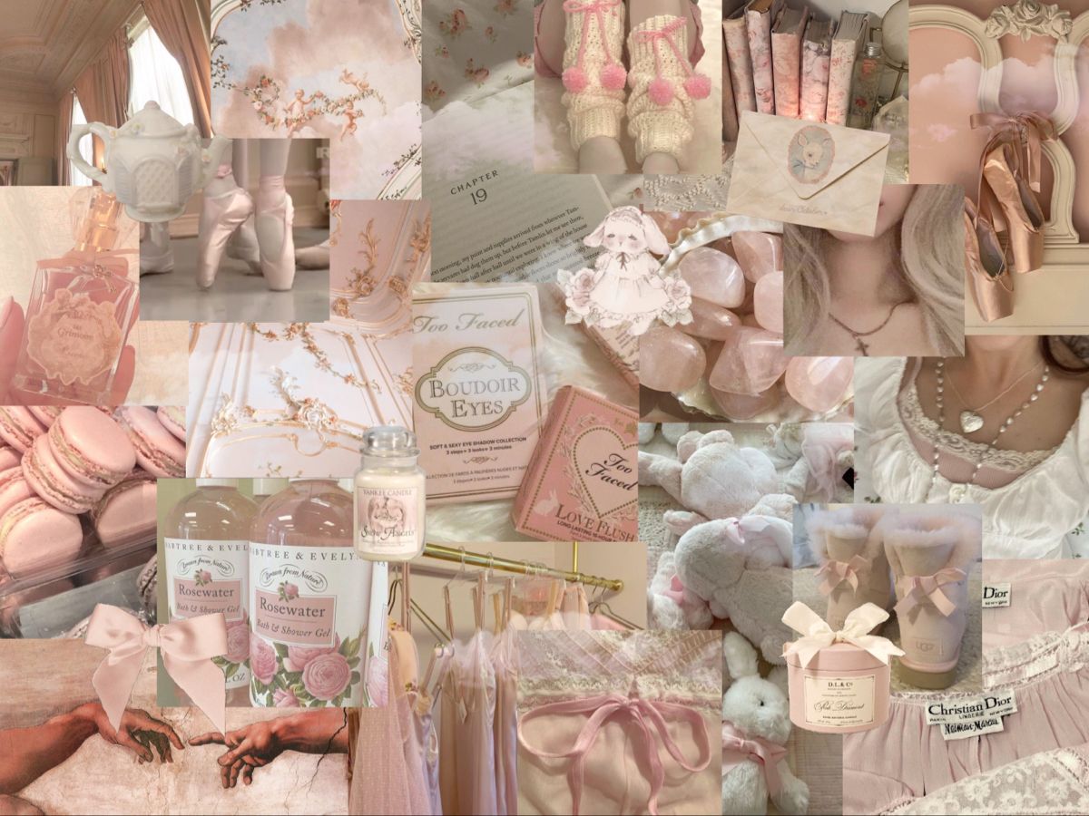 Collage rosa coquette pastello, 1200x900 HD, PC