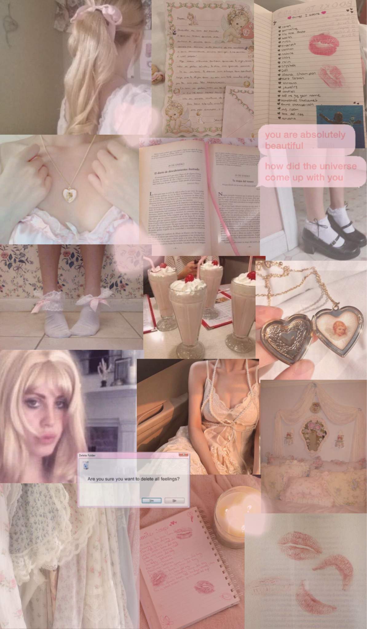 Collage estetico coquette rosa, 1194x2048 Full HD Verticale, iPhone