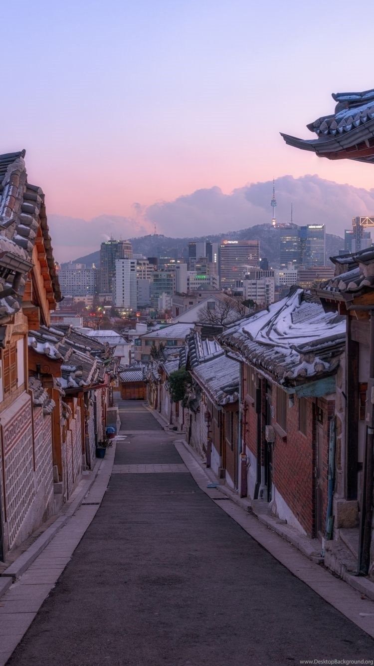 Vicolo hanok Seoul Corea, 750x1334 Verticale, iPhone Pro