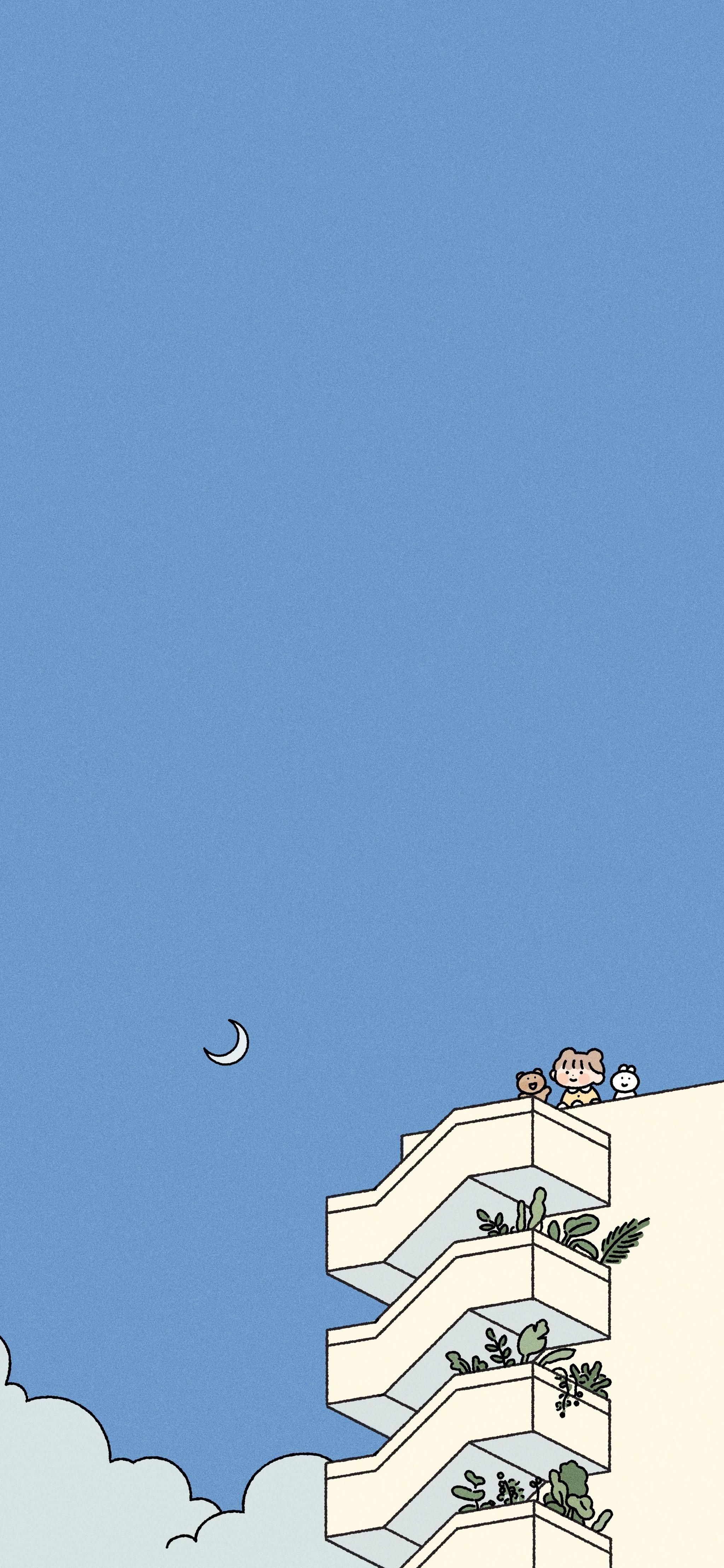 Palazzo bianco cielo blu, 2048x4437 Verticale, POCO