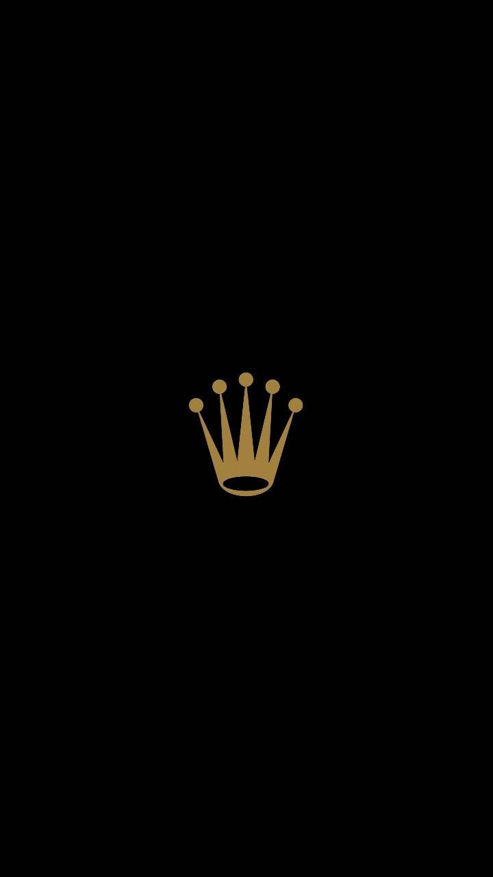 Corona dorata Rolex sfondo nero, orologi di lusso, 720x1280 Full HD Verticale, iPhone