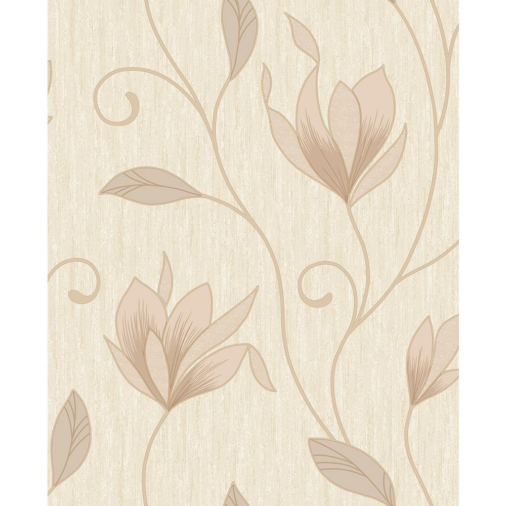 Fiori dorati tralci beige, 1000x1000 HD, PC Desktop