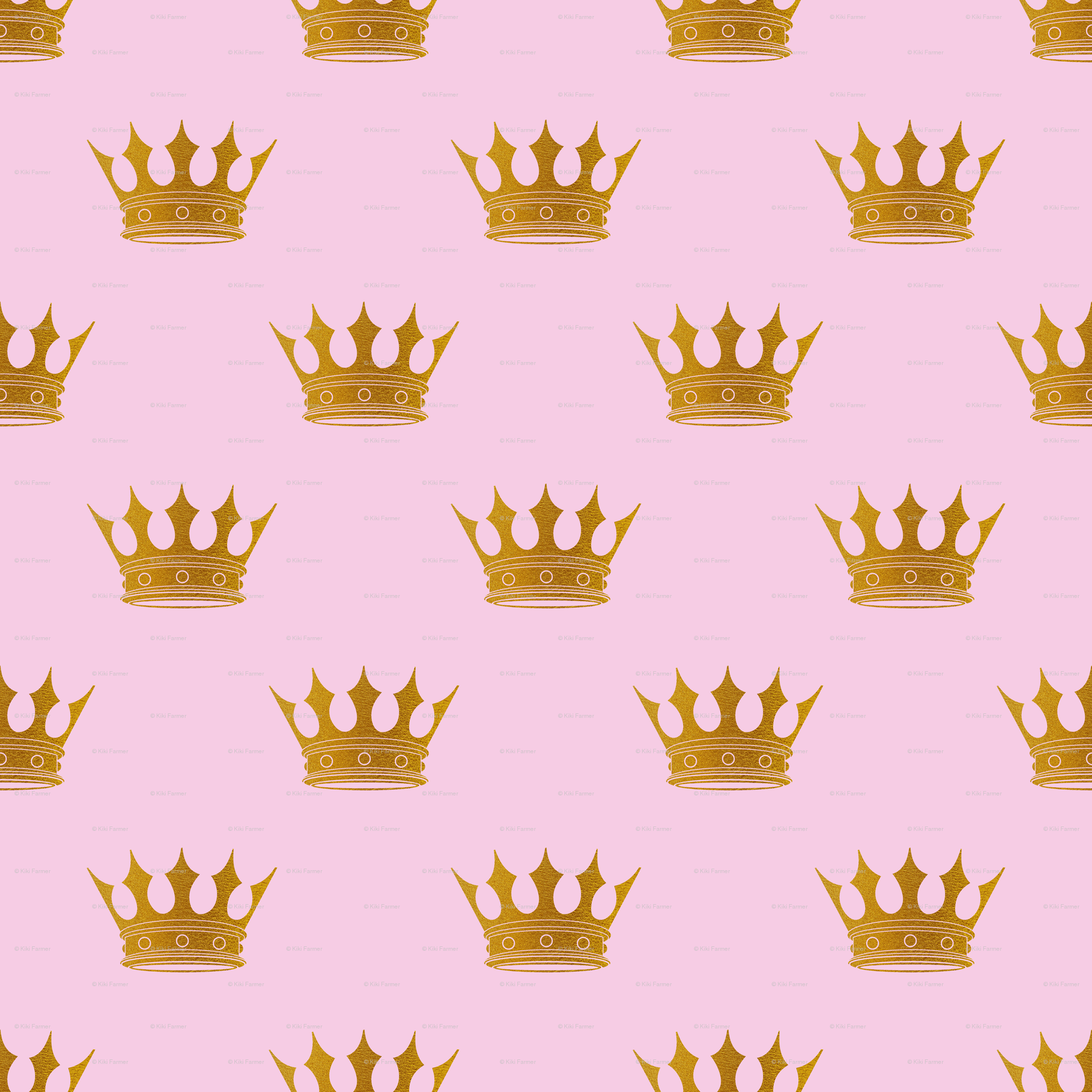 Corone dorate su rosa, 2250x2250 Hi-Res, Laptop