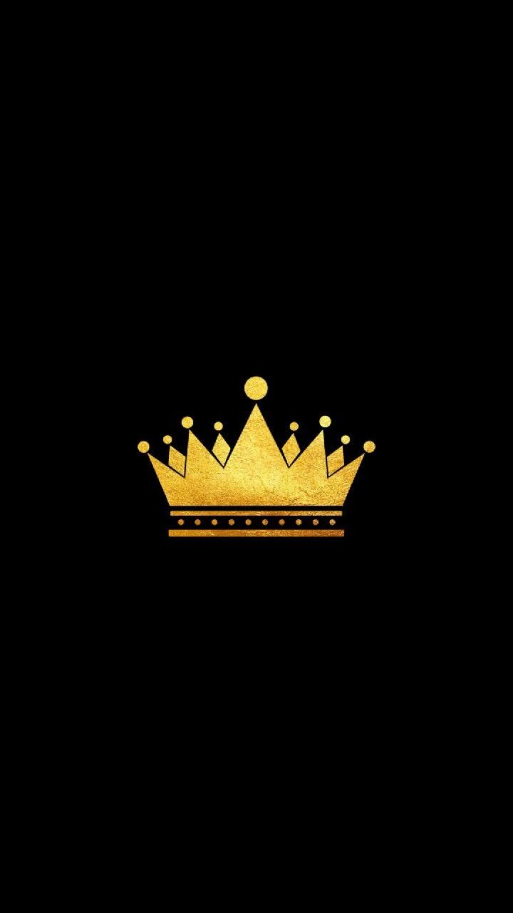 Corona dorata su nero, 720x1280 Full HD Verticale, Smartphone