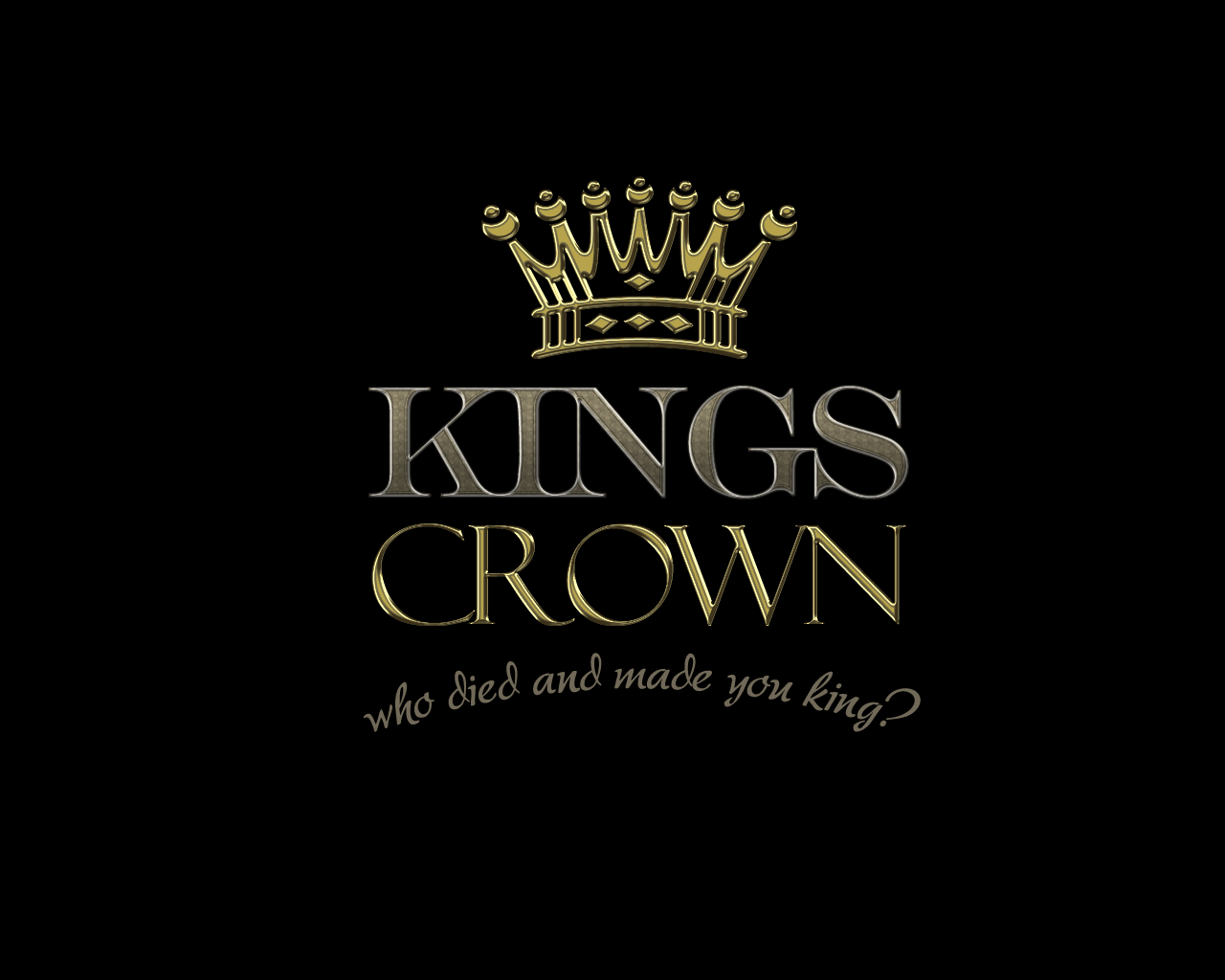 Corona dorata testo Kings Crown, 1280x1024 HD, Desktop