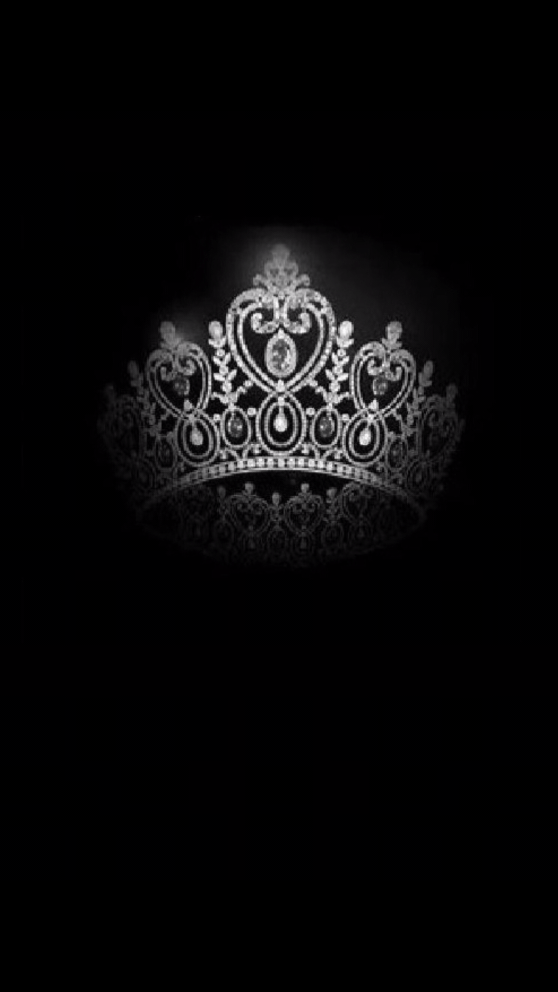 Corona regale su nero, 1125x2001 Full HD Verticale, iPhone
