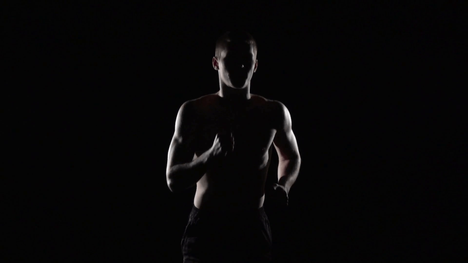 Uomo silhouette fitness scuro, 1920x1080 Full HD 1080p, PC