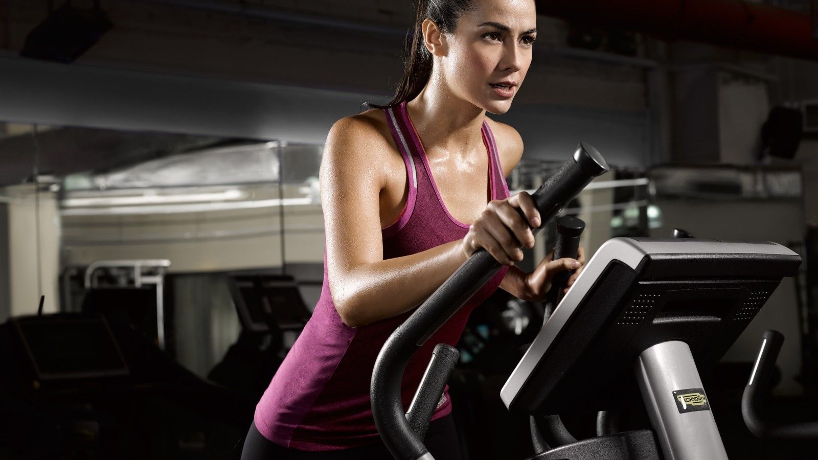 Donna palestra ellittica fitness, 1600x900 HD, Desktop