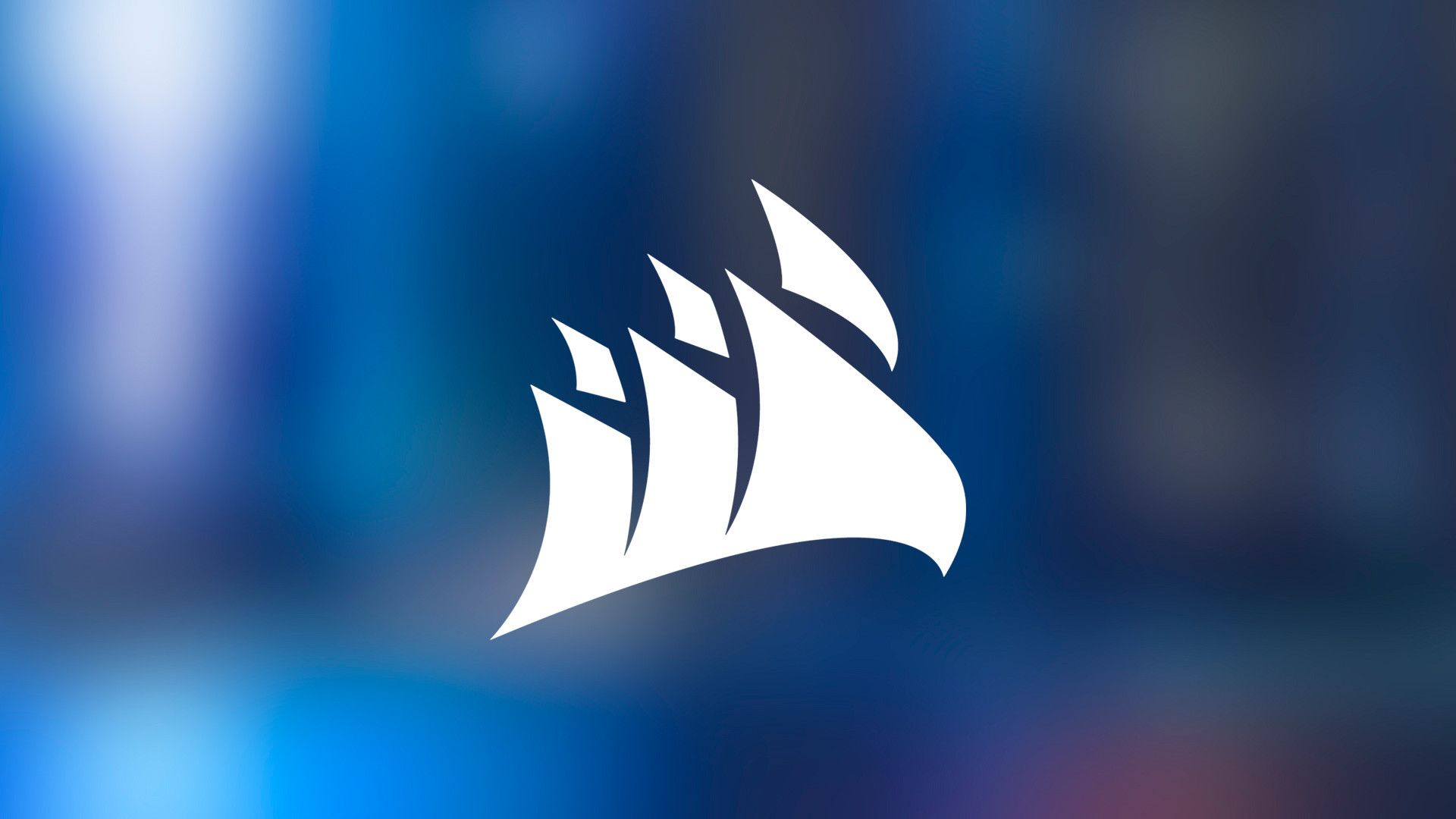 Logo Corsair bianco sfondo blu, 1920x1080 Full HD, PC Desktop