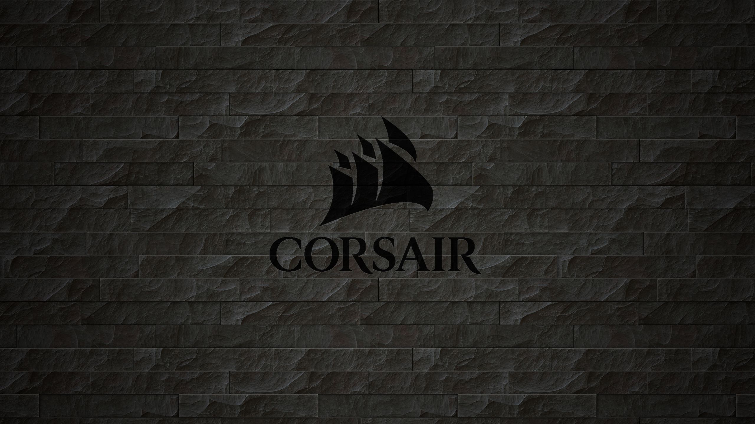 Logo Corsair sfondo nero, 2560x1440 2K QHD, PC