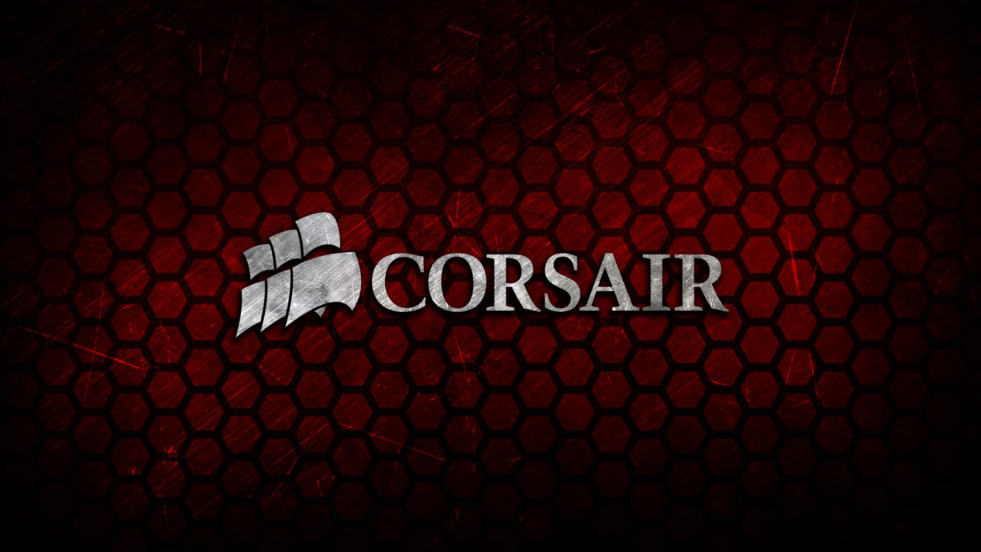 Logo Corsair rosso esagoni, 1920x1080 Full HD 1080p, PC