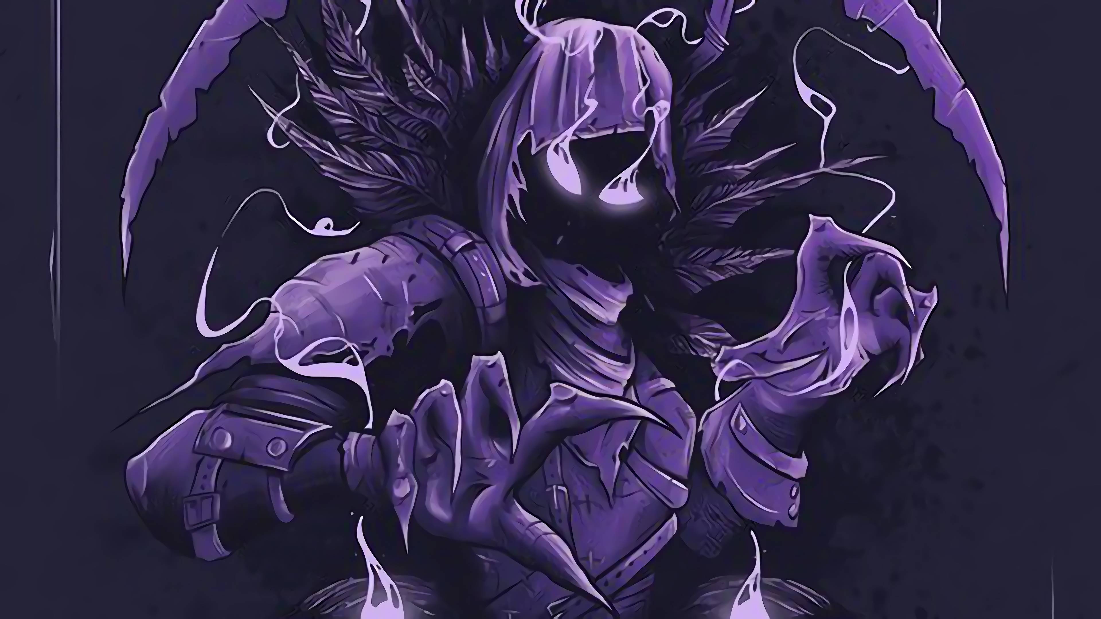 Raven Fortnite arte viola, Epic Games, 3840x2160 UHD, PC 4K