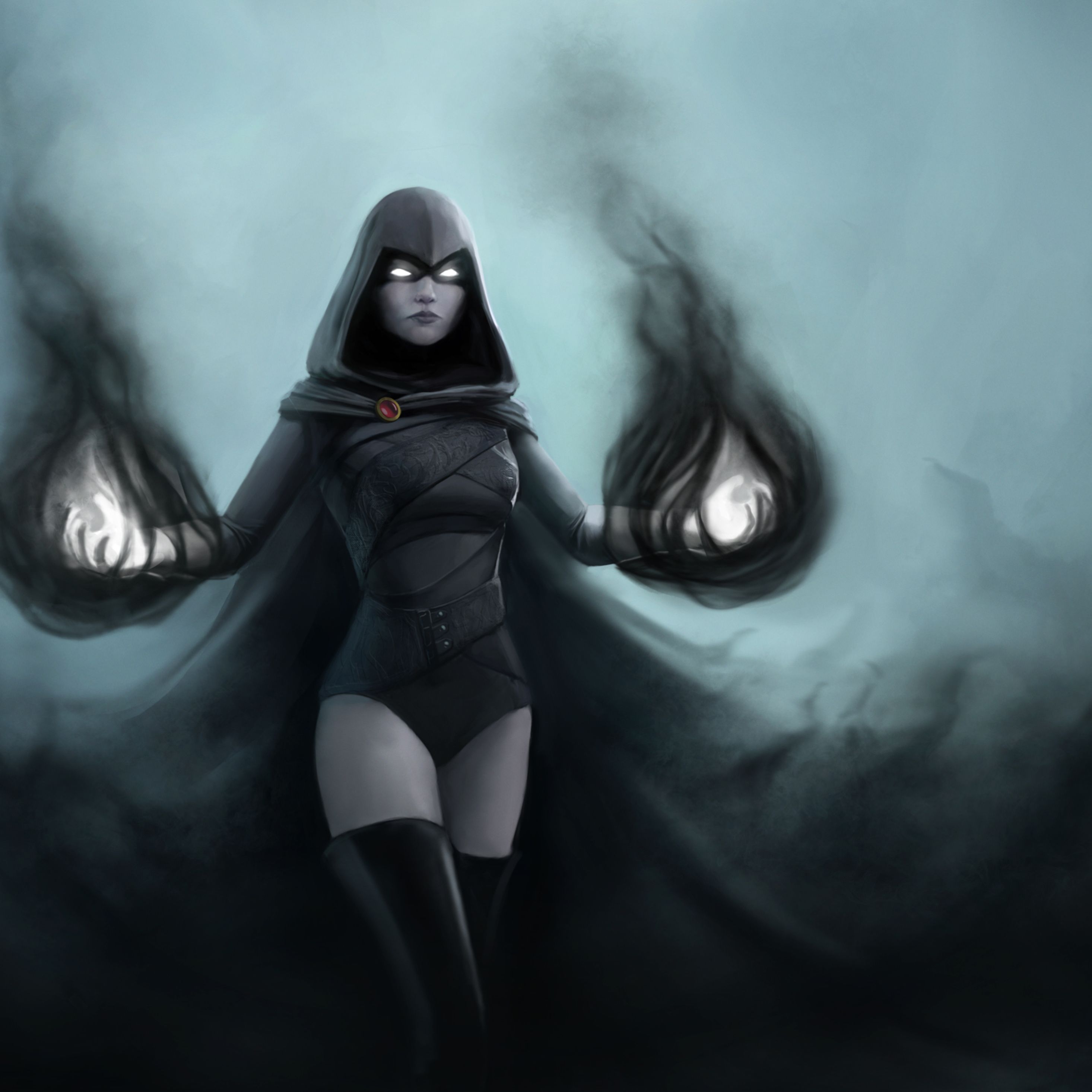 Raven Teen Titans arte oscura, 2932x2932 2K+, PC
