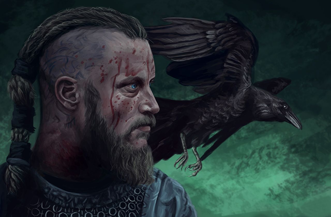 Ragnar Vikings arte corvo, NFL, 1280x839 720p, Laptop