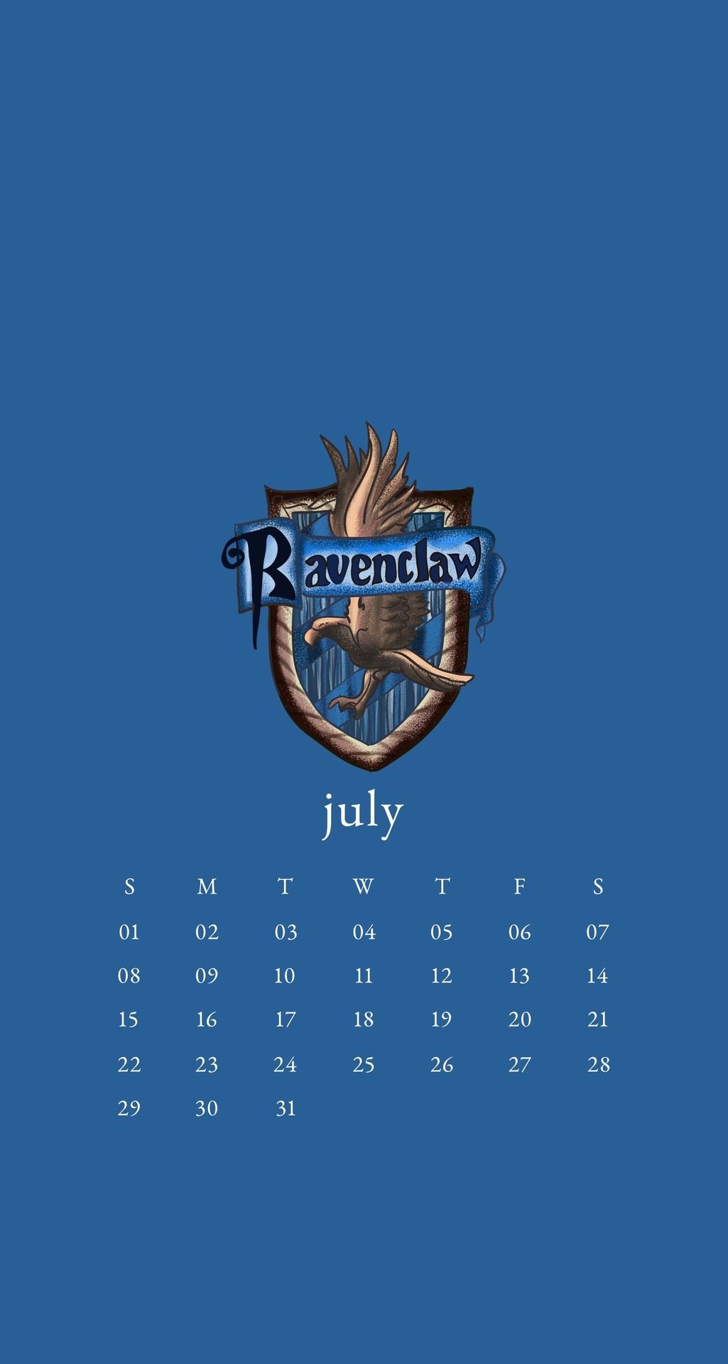 Stemma Corvonero Hogwarts calendario, 1025x1920 Verticale, POCO
