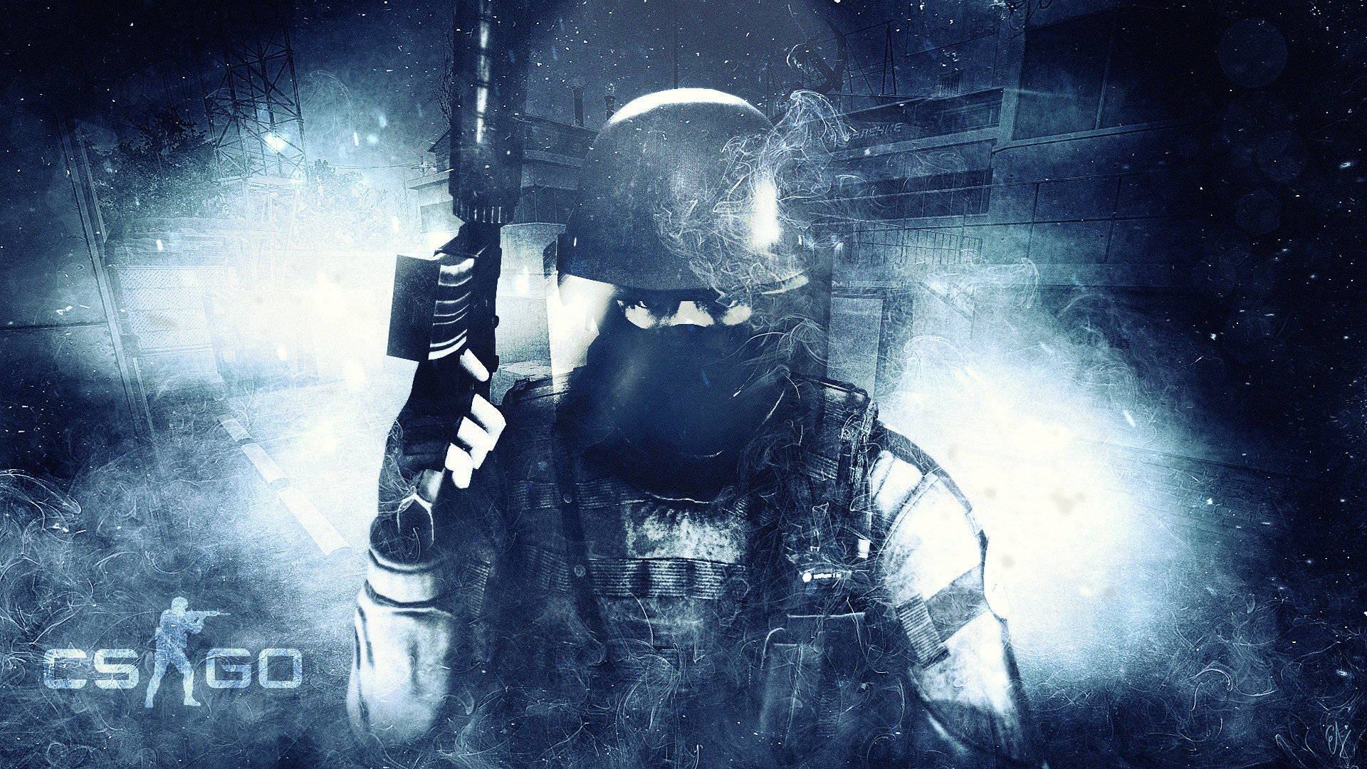 Soldato CS:GO con maschera antigas, 1920x1080 Full HD 1080p, Desktop