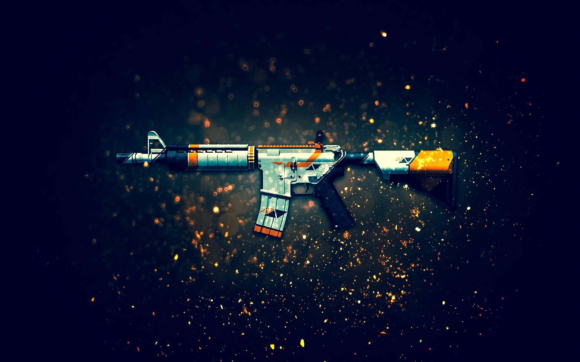Fucile M4A4 CS:GO skin, 1920x1200 WUXGA, Monitor Gaming