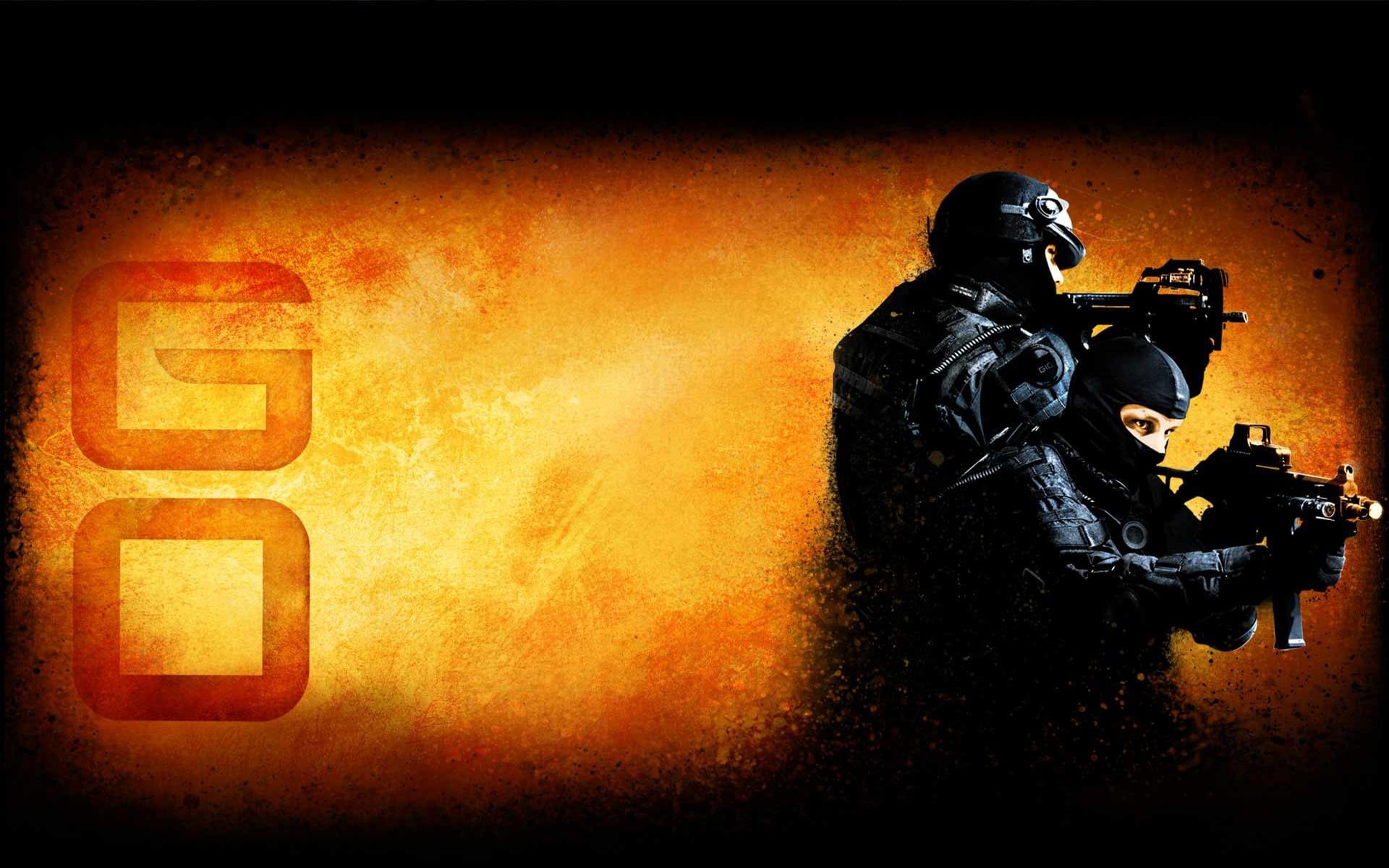 Soldato CS:GO sfondo arancione, 1920x1200 Full HD+ WUXGA, Desktop